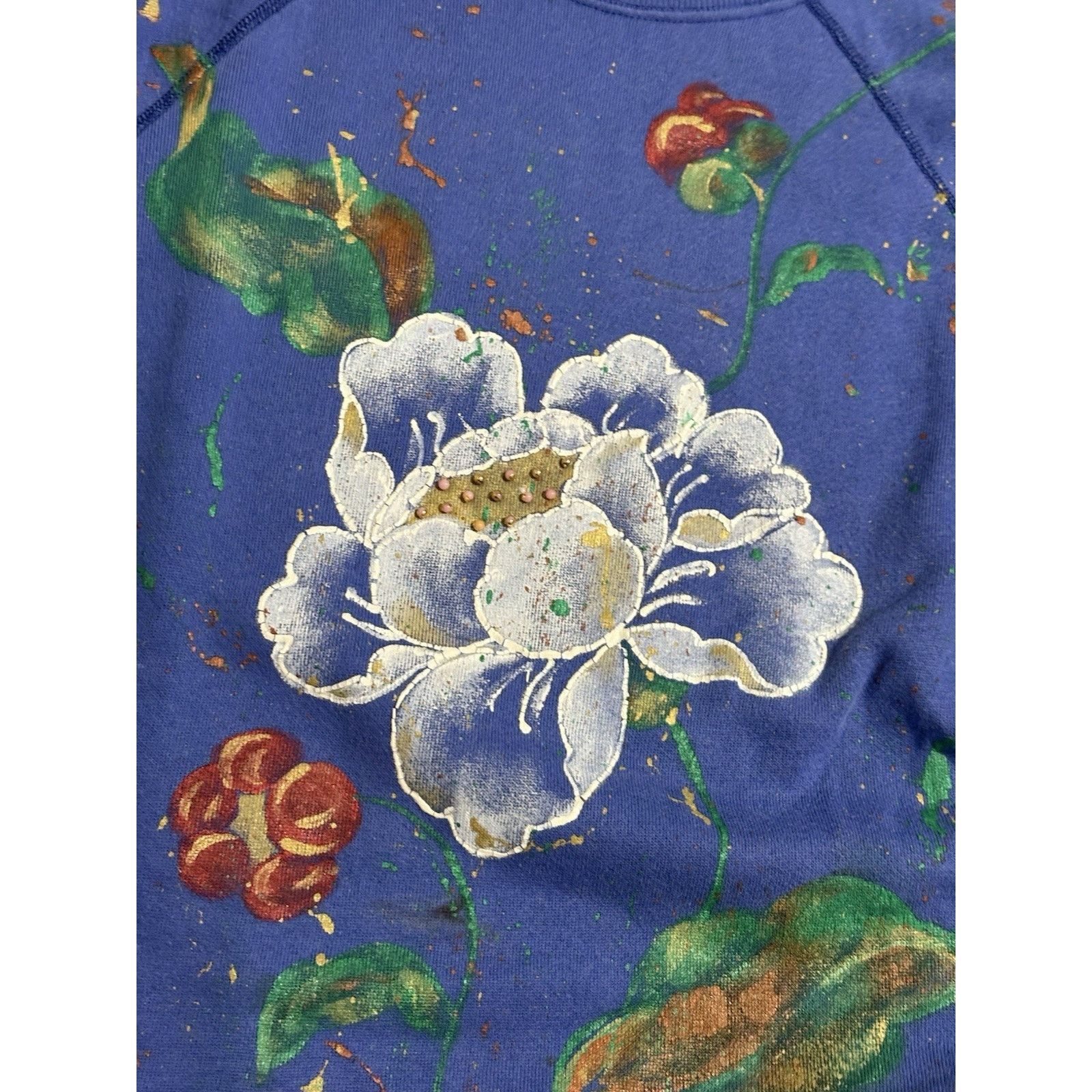 Hanes Vintage 90s Hanes Painted 3D Flower Crewneck - Men’s Large Size US L / EU 52-54 / 3 - 2 Thumbnail