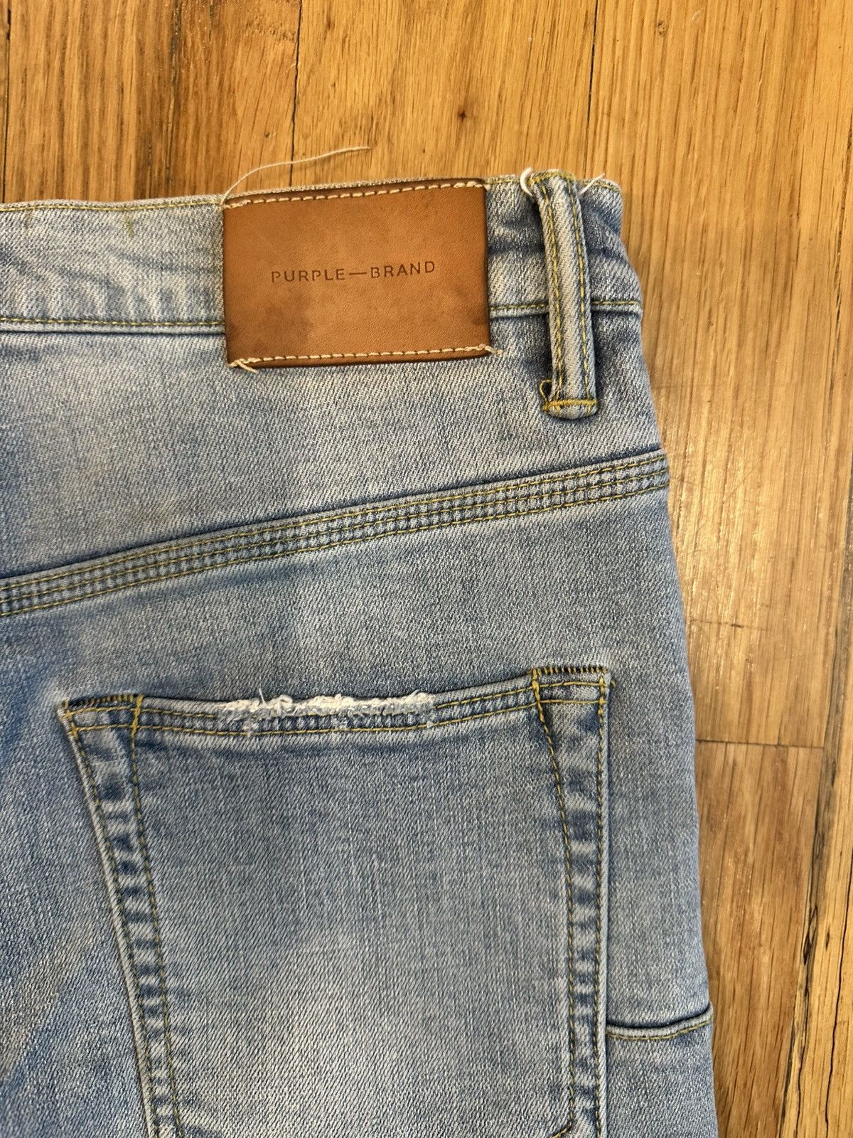 Purple Brand Purple Brand Knee Hole Blue Denim Jeans Size 31 Size US 31 - 5 Thumbnail