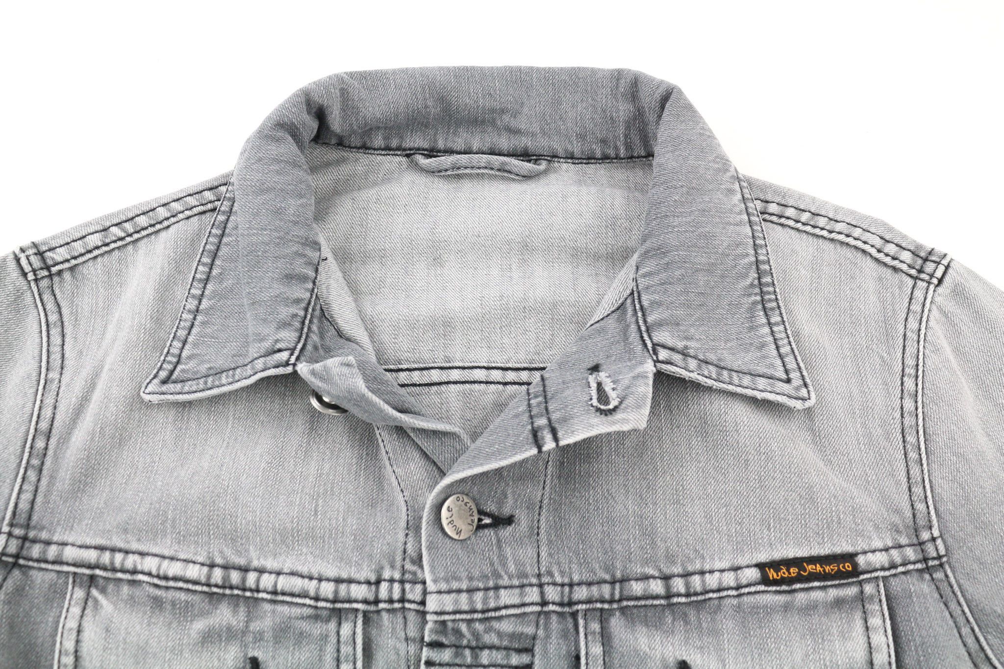 Nudie Jeans TERRY BLACK S Denim Cotton Washed Grey Jacket 80789 Size US S / EU 44-46 / 1 - 4 Thumbnail