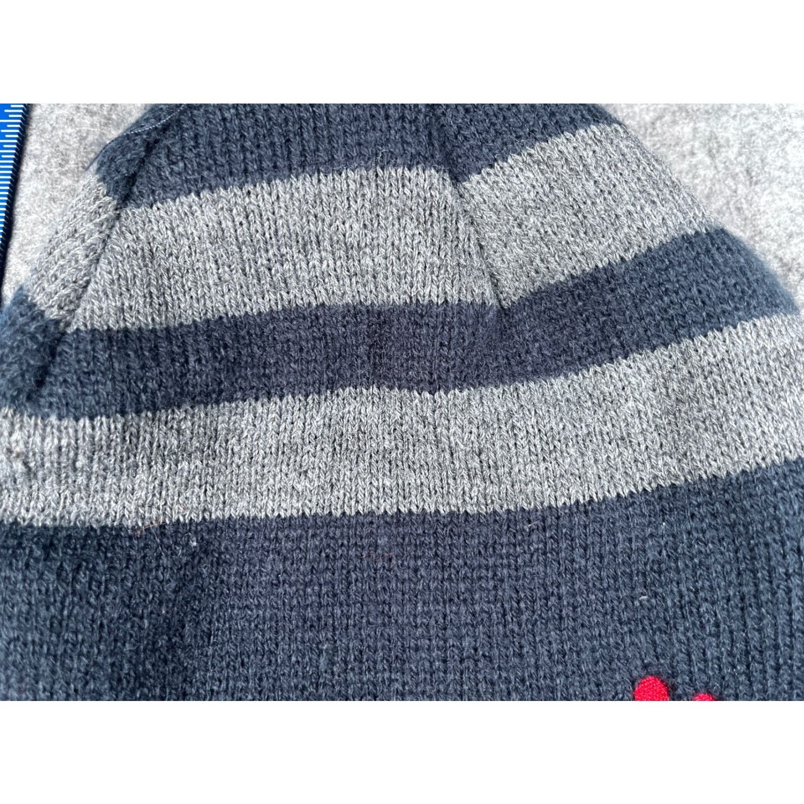 Port & Company Port & Company Beanie Adult One Size Blue Stripe Knit Acrylic Lined Hat/Cap Mens Winter Size ONE SIZE - 3 Thumbnail