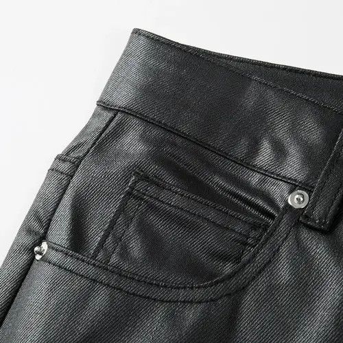 VIBE wax zipper punk jeans Size US 30 / EU 46 - 4 Thumbnail