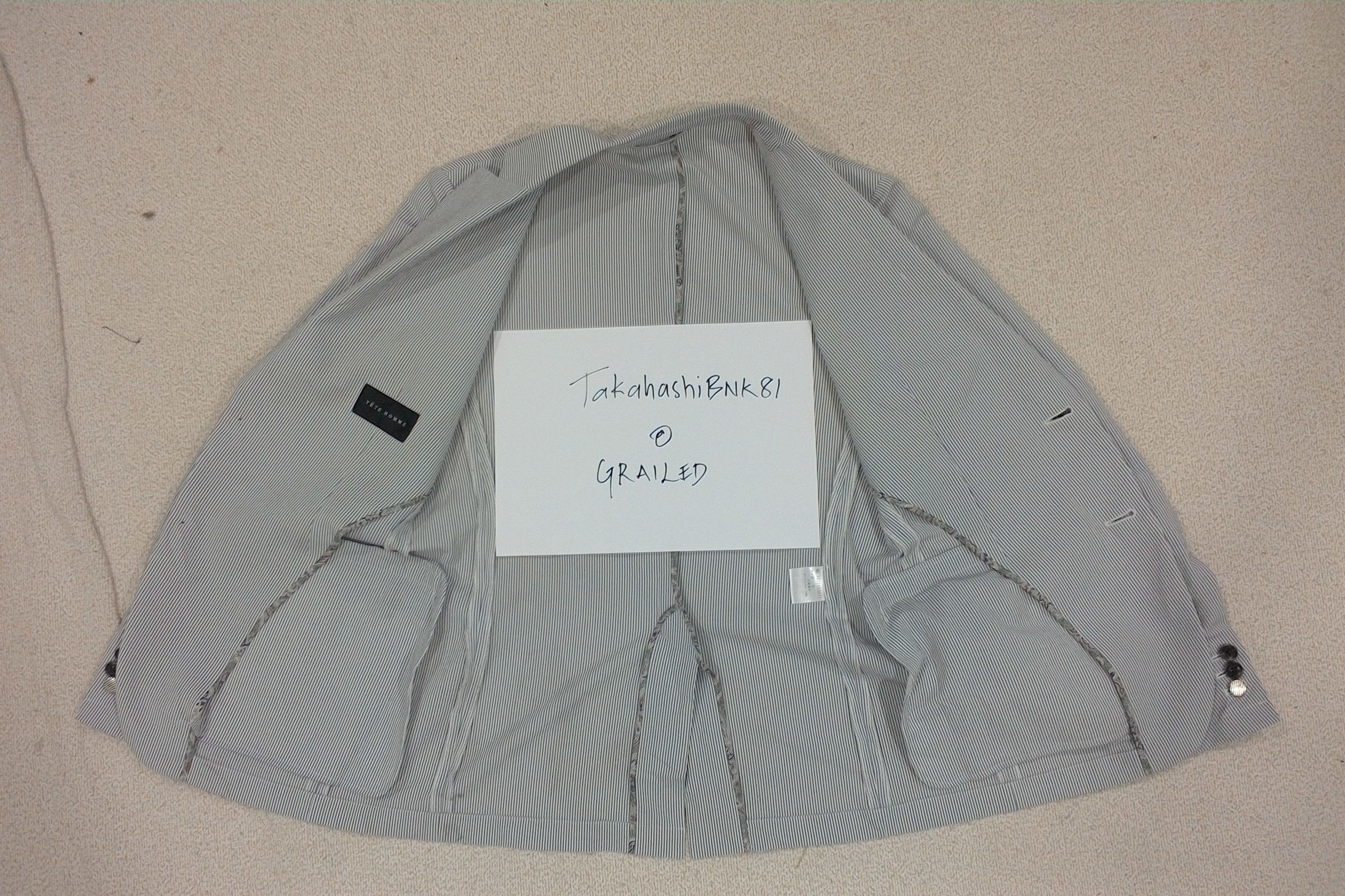 Issey Miyake × Japanese Brand × Tete Homme Vintage Tete Homme thin Blazer Jacket Size US S / EU 44-46 / 1 - 9 Thumbnail