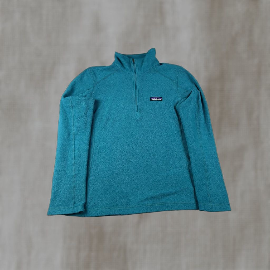 Patagonia Patagonia Womens Small Teal Blue Fleece 1/4 Zip Pullover Lightweight Jacket Size S / US 4 / IT 40 - 1 Thumbnail