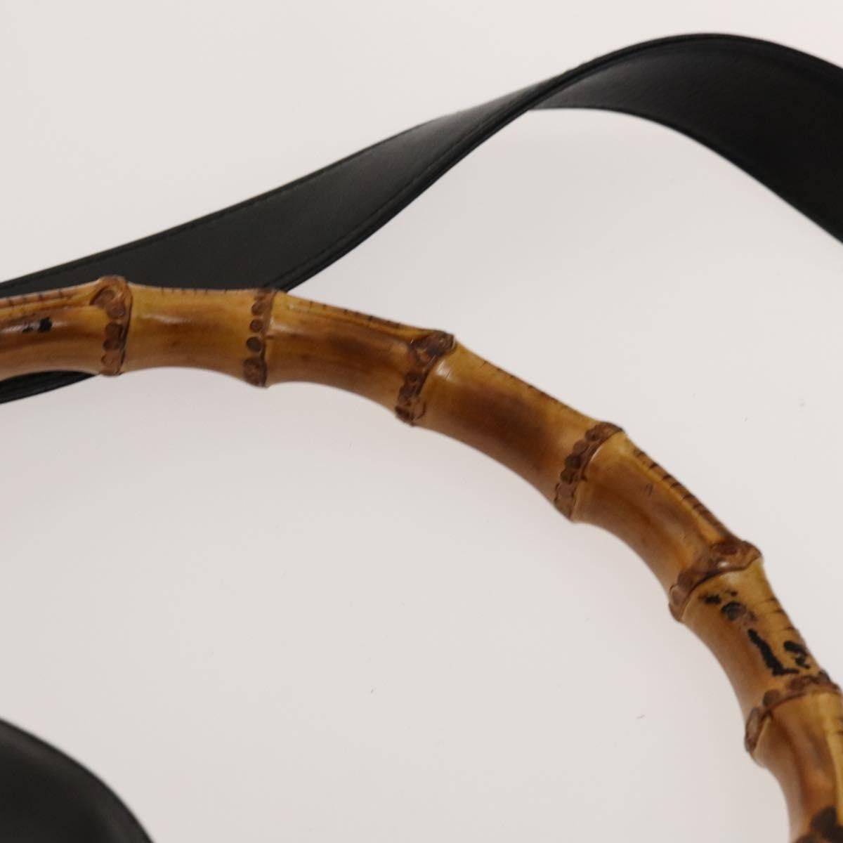 Gucci GUCCI Bamboo Hand Bag Leather Black Gold 001 001 Size ONE SIZE - 10 Thumbnail