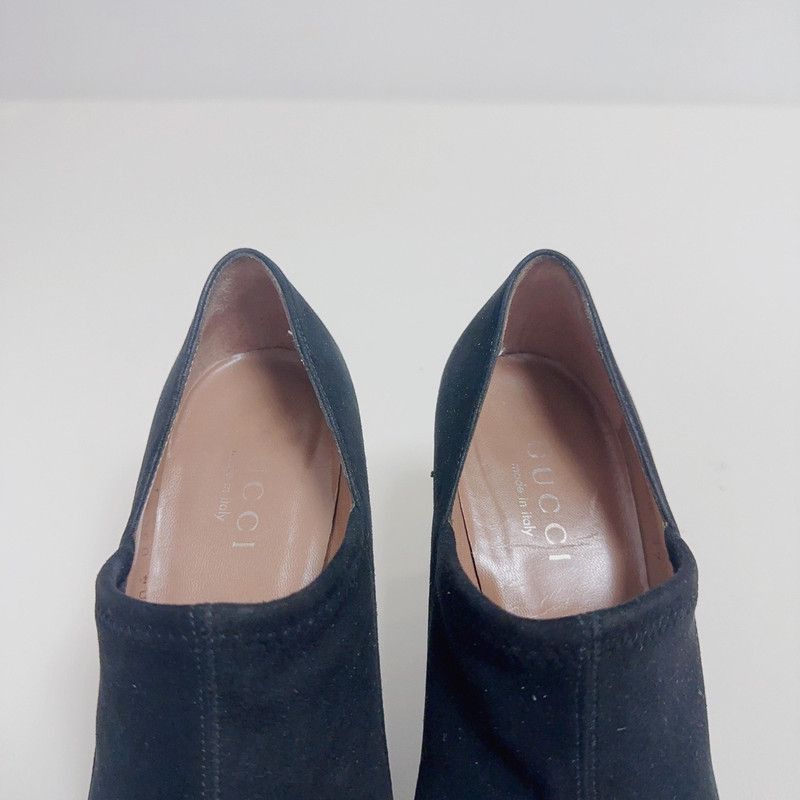 Gucci Gucci Black Suede Heels with Pointed Toe - Size US 6.5 / EU 39-40 - 8 Thumbnail