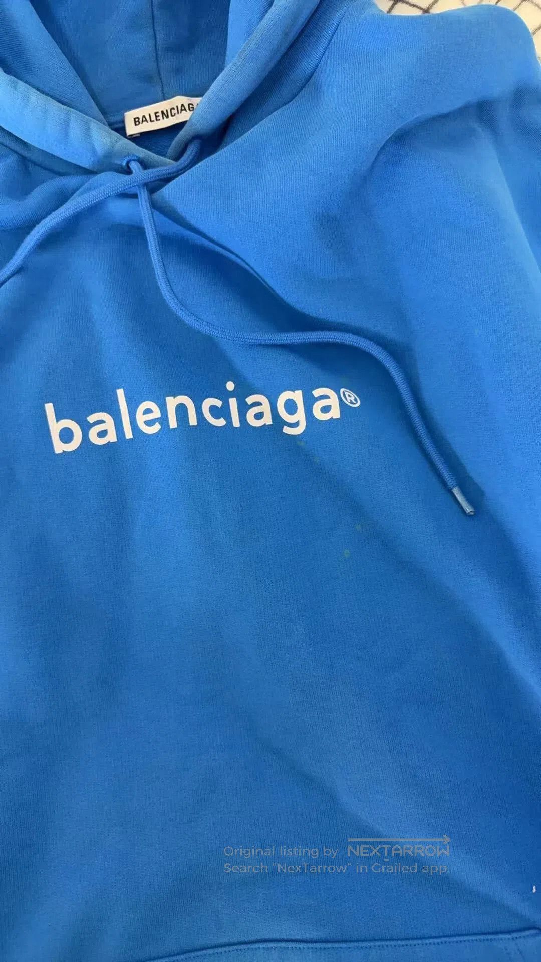 Balenciaga balenciaga blue hoodie with logo. Size US S / EU 44-46 / 1 - 3 Thumbnail