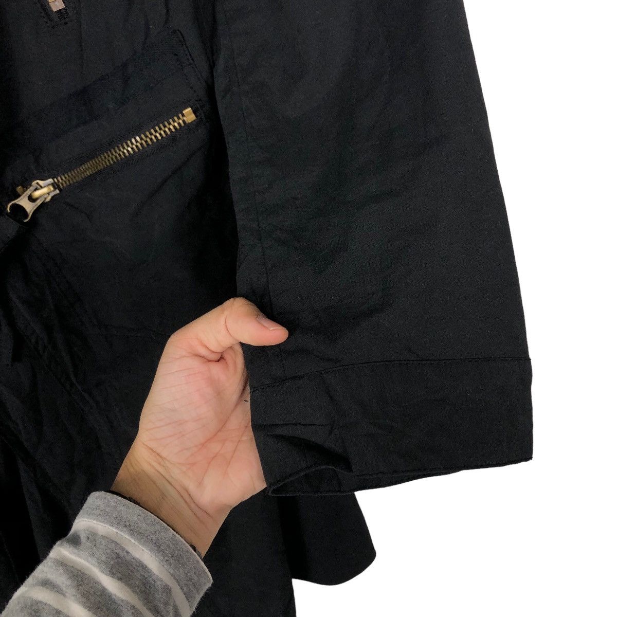 Japanese Brand Rich Black Double Collar Biker Jacket Punk Otto Issey Miyake Size US L / EU 52-54 / 3 - 15 Thumbnail