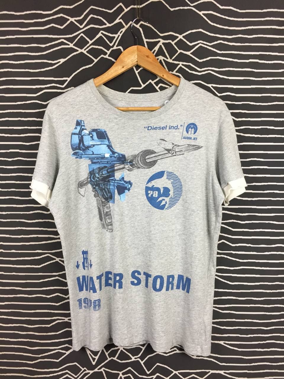 Diesel DIESEL Industrial Water Storm Acqua Jet Graphic Tee Size US M / EU 48-50 / 2 - 1 Thumbnail