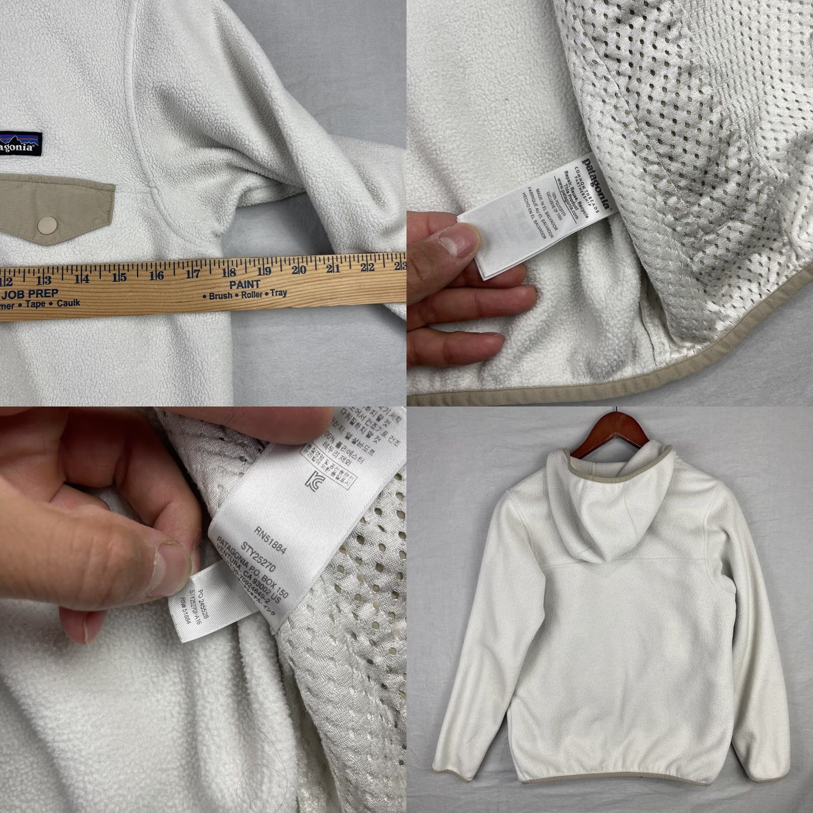 Patagonia Patagonia Jacket Womens Small Beige Synchilla Snap-T Hooded Zip Up Fleece 25270 Size S / US 4 / IT 40 - 8 Thumbnail