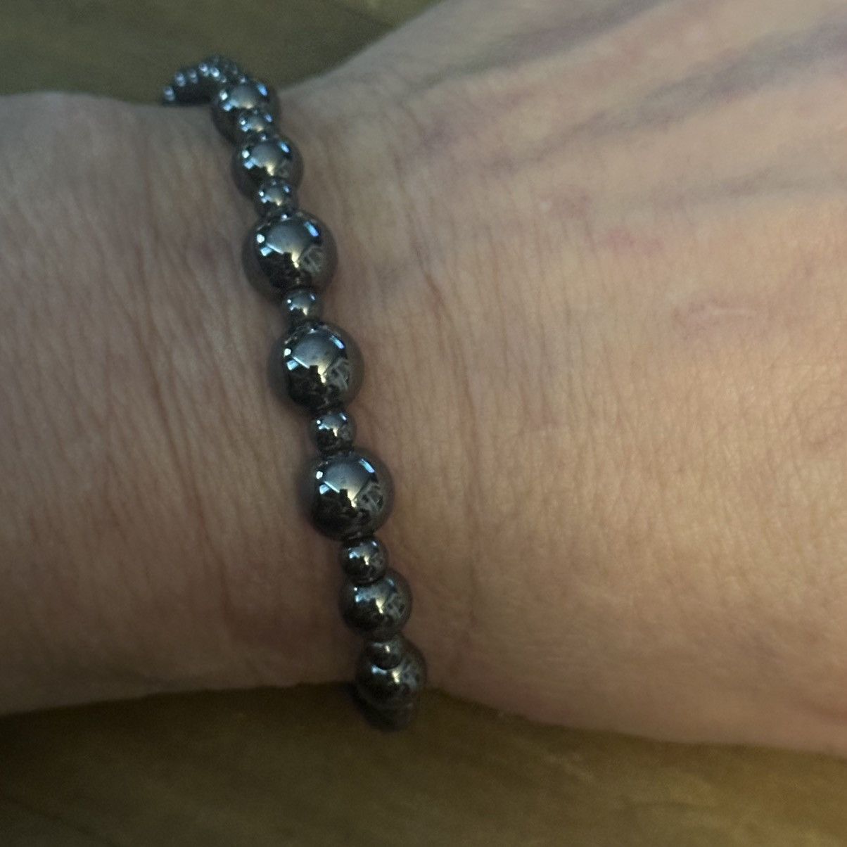 Vintage Vintage hematite bead bracelet Size ONE SIZE - 3 Thumbnail