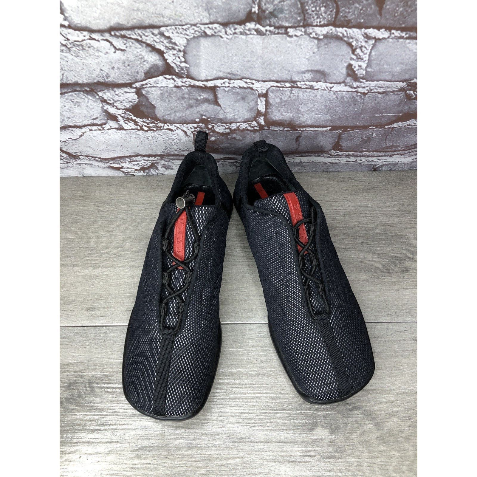 Prada Prada Sport Black Mesh Synthetic Drawstring Driving Shoes Wo Size US 8 / IT 38 - 2 Thumbnail