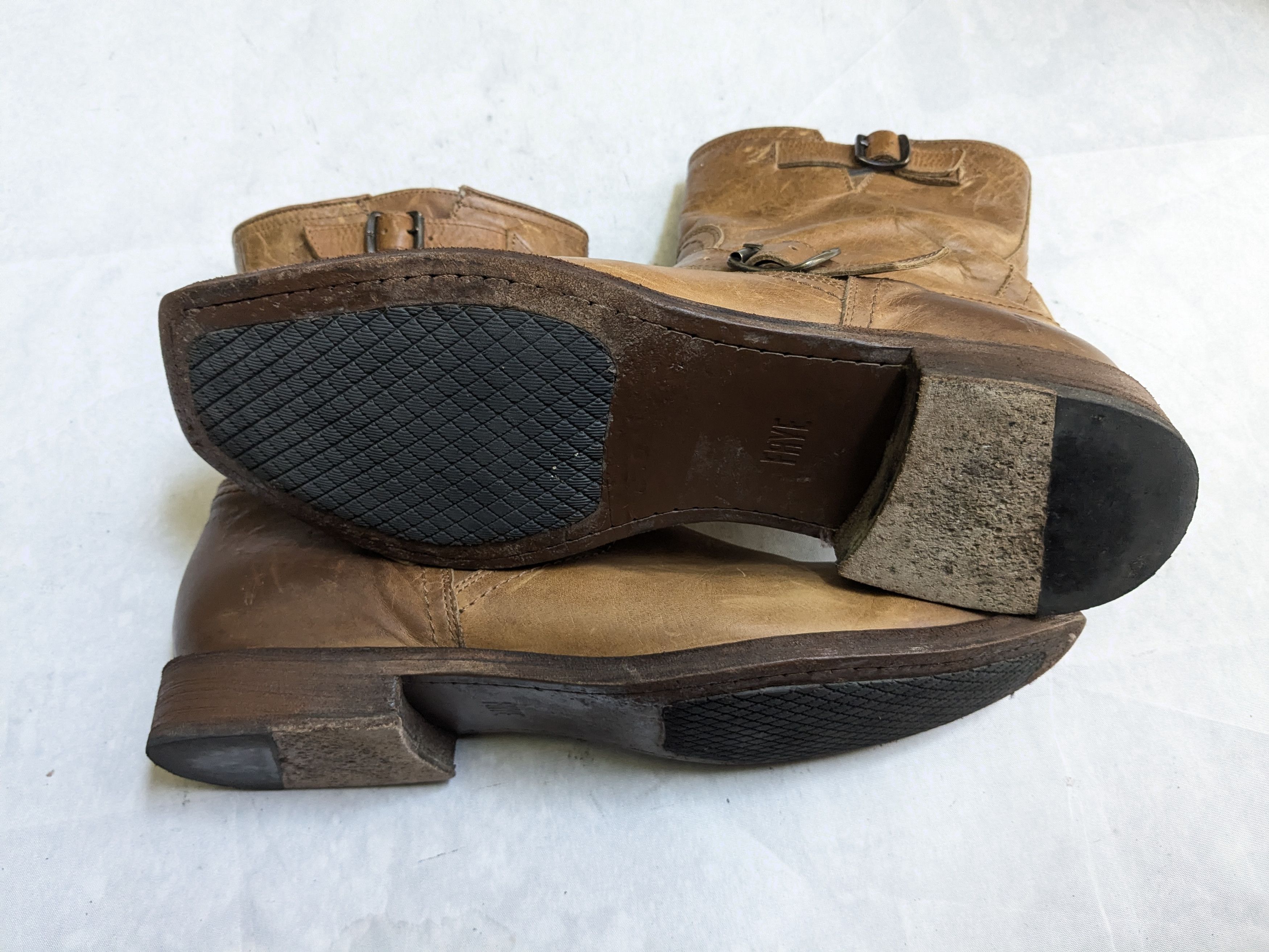 Frye Frye Engineer Boots Brown Leather 11.5 Motorcycle Biker Size US 11.5 / EU 44-45 - 14 Thumbnail