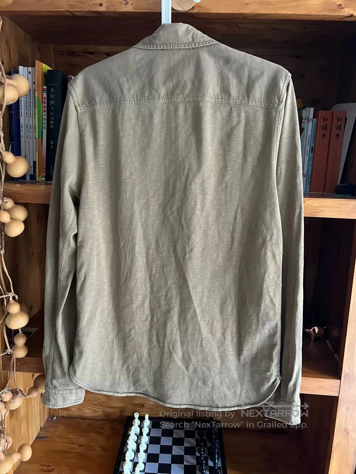 RRL Ralph Lauren khaki military style pullover shirt jacket. Size US S / EU 44-46 / 1 - 7 Thumbnail