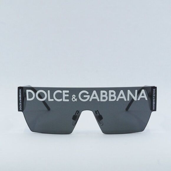 Dolce & Gabbana Dolce & Gabbana DG2233 01/87 Sunglasses Black Shield Frame Size ONE SIZE - 4 Thumbnail