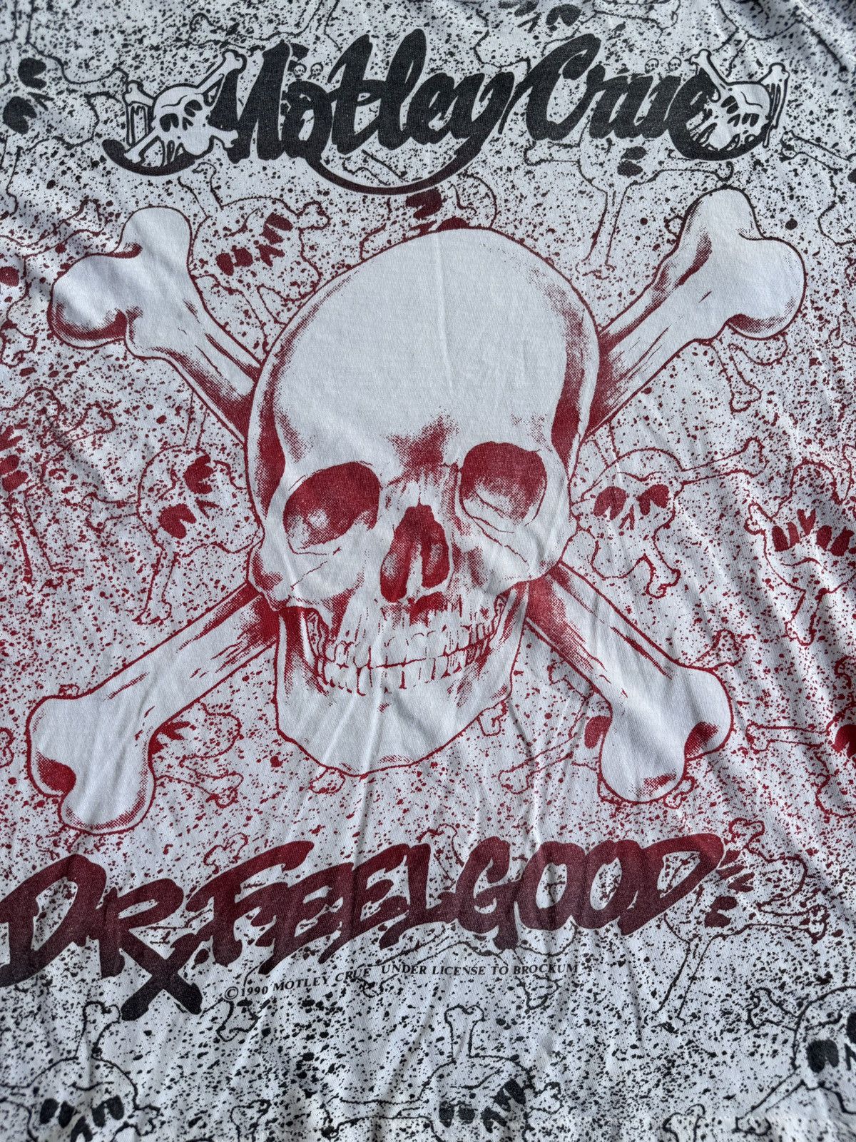 Band Tees × Vintage *RARE* MOTLEY CRUE 1990 VINTAGE AOP DR FEELGOOD FAN TEE Size US XL / EU 56 / 4 - 2 Thumbnail