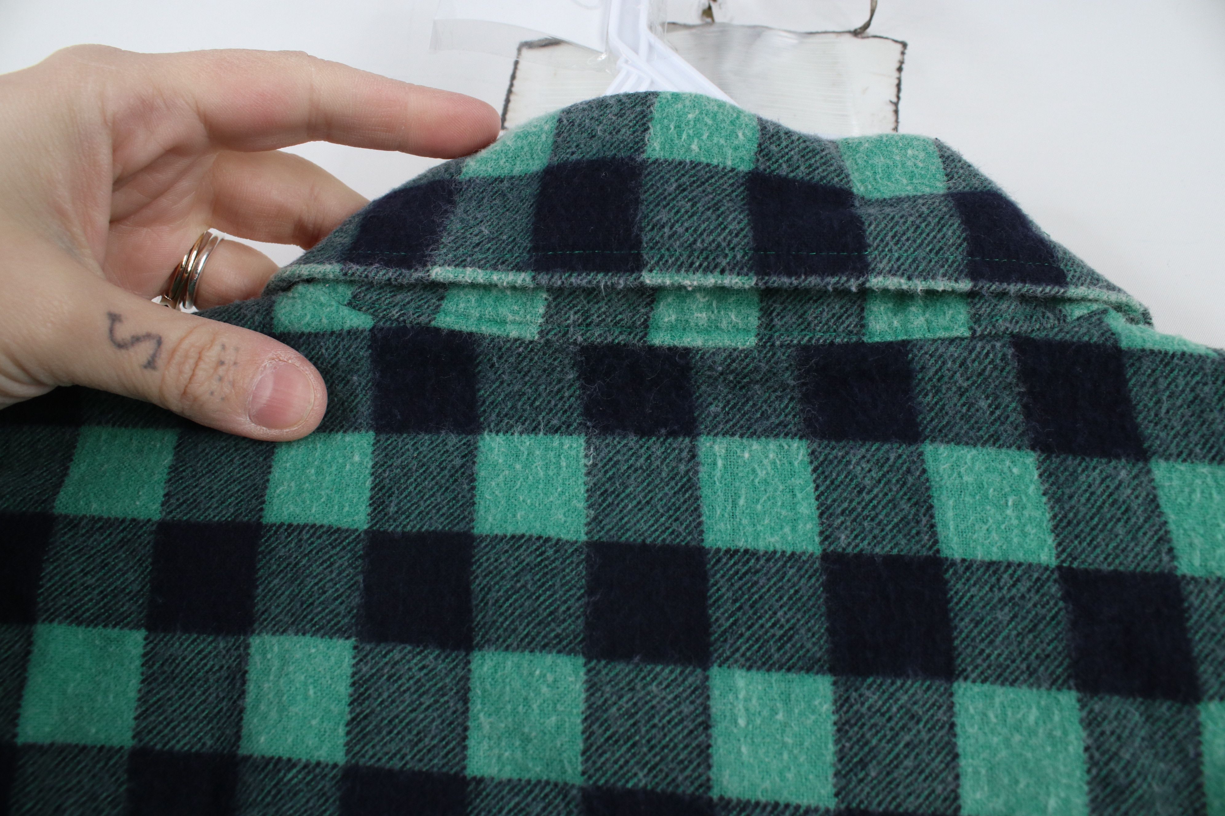 Vintage Vintage 90s Streetwear Flannel Collared Button Shirt Green Size US M / EU 48-50 / 2 - 8 Thumbnail