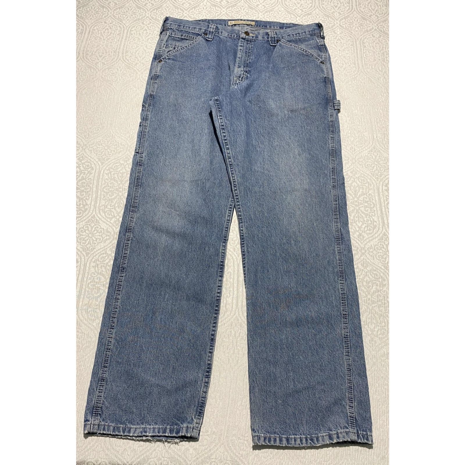 Lee Lee Dungarees Carpenter Jeans Mens 38x34 Blue Hammer Loop Workwear Denim Size US 38 / EU 54 - 6 Thumbnail