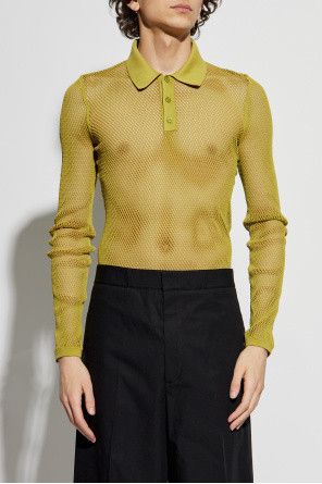 Gucci o1loc1c0925 Embossed Technical Mesh Polo Top in Green Size US M / EU 48-50 / 2 - 2 Thumbnail