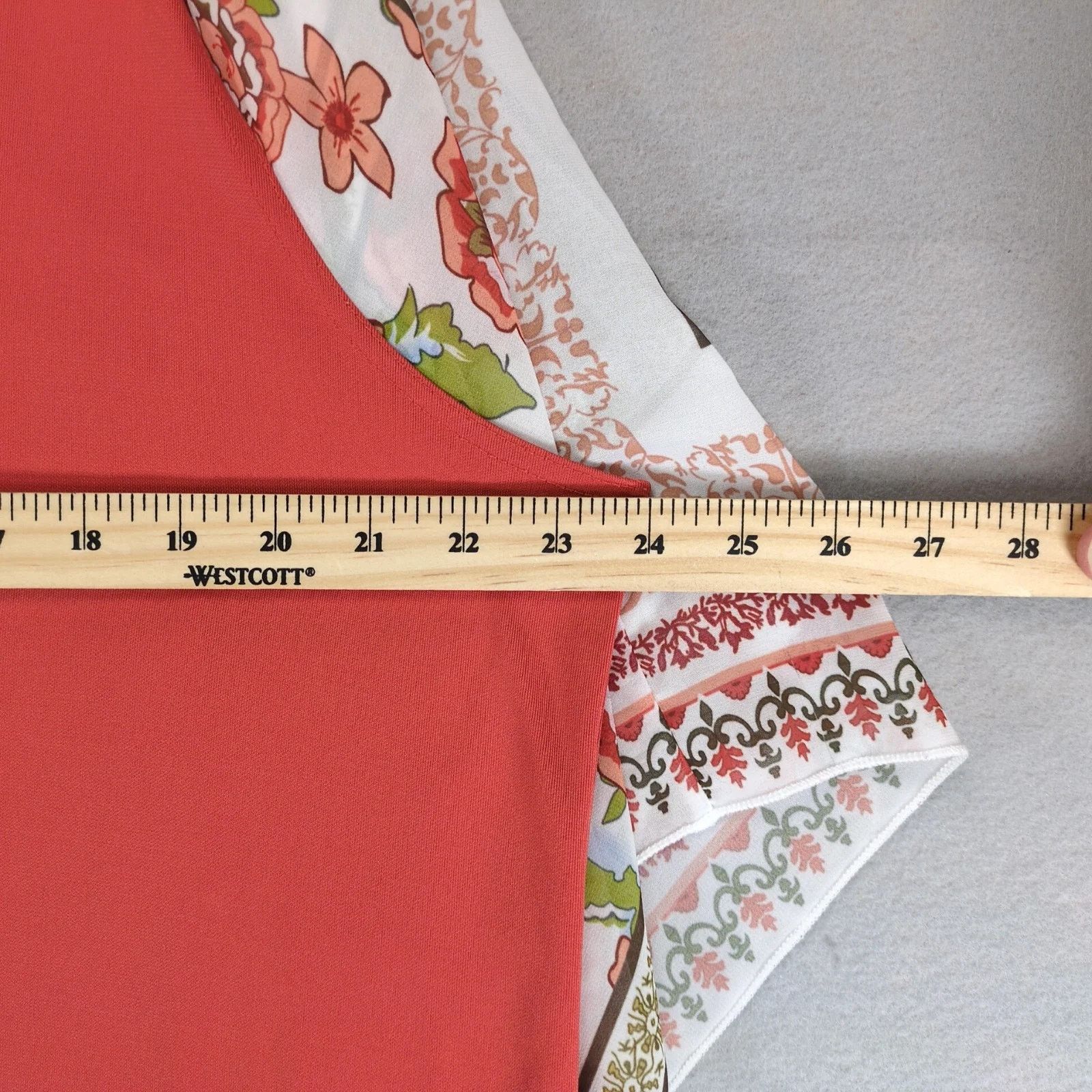 Other August Max Orange Tank & Sheer Floral Open Kimono Plus Size Size XXL / US 16-18 / IT 52-54 - 3 Thumbnail