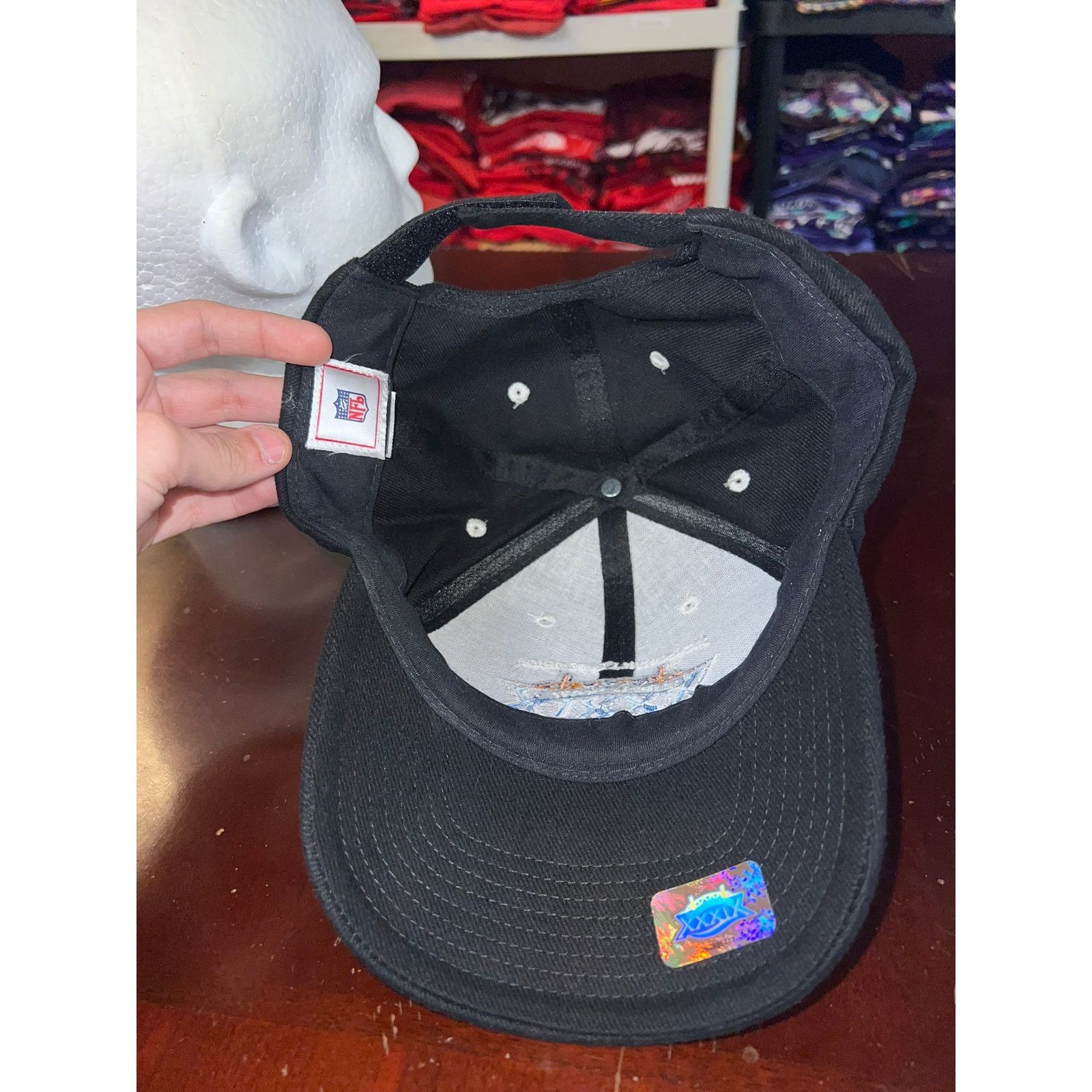 NFL NFL Super Bowl Hat 39 New England Patriots Black Headwear Size ONE SIZE - 6 Thumbnail