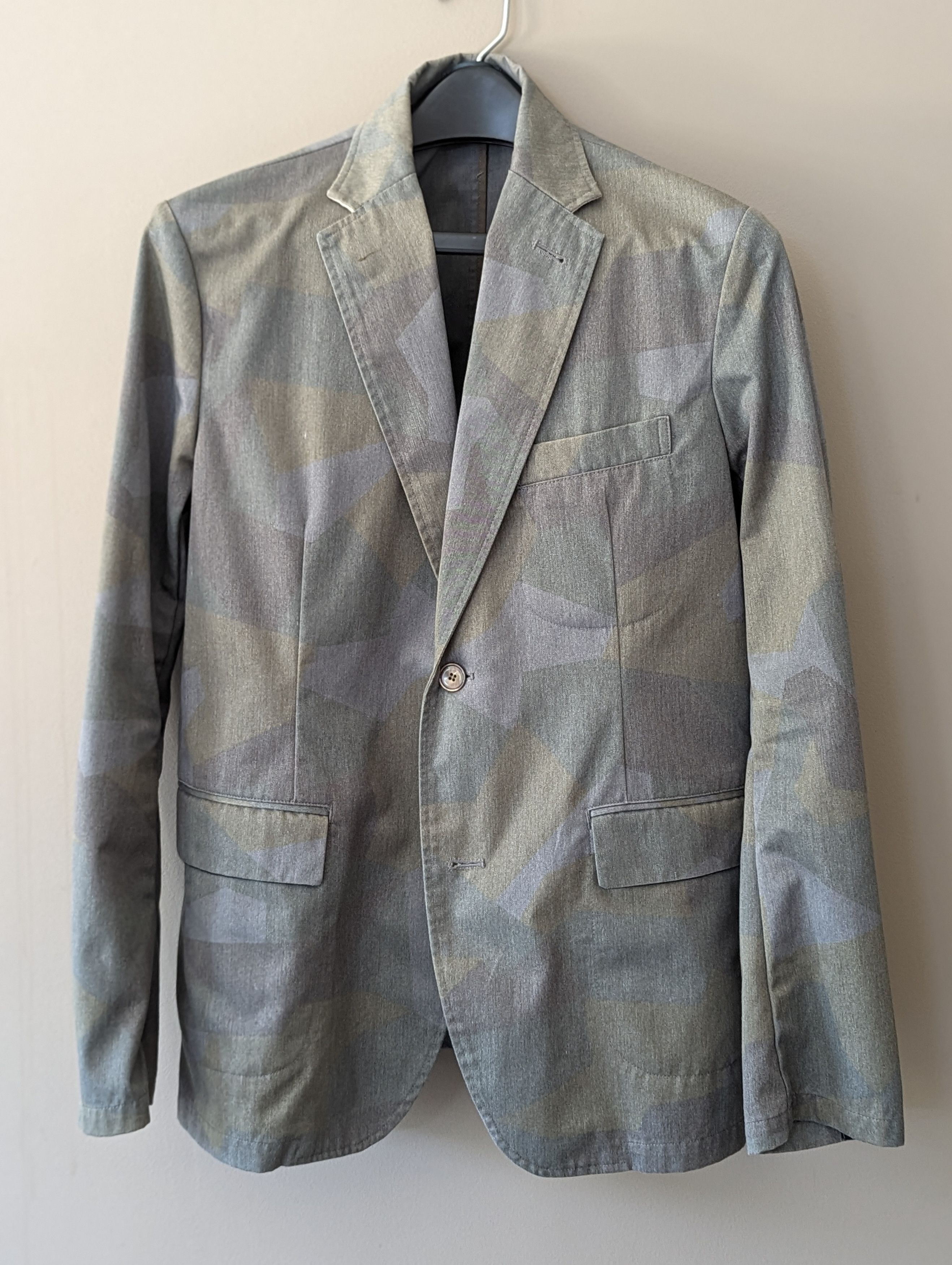 image of John Bull Geometric-Print Jacket in Grey, Men's (Size Large)