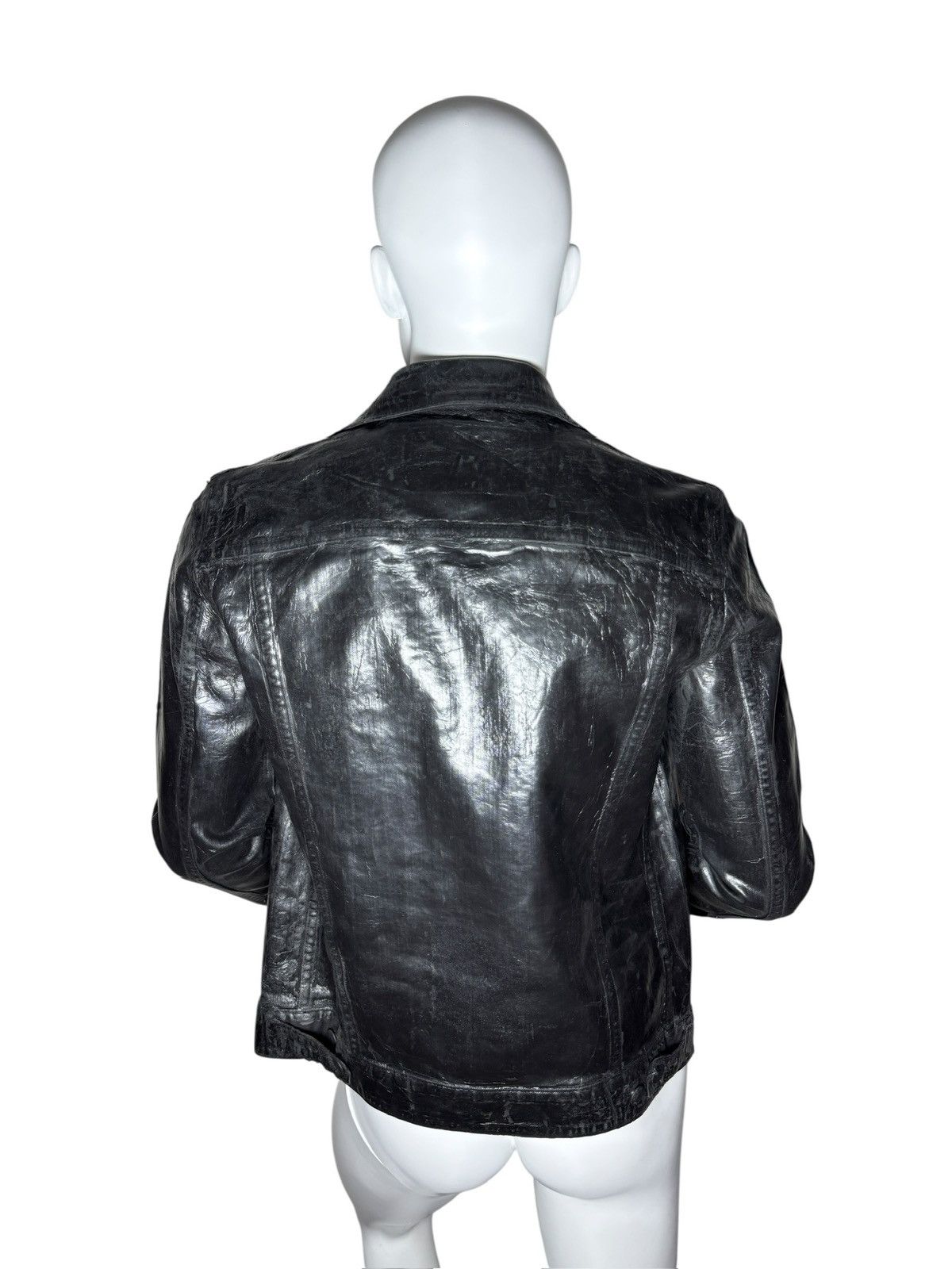 Dsquared2 Dsquared2 Coated Denim Jacket - Black Wax Finish Size US S / EU 44-46 / 1 - 2 Thumbnail