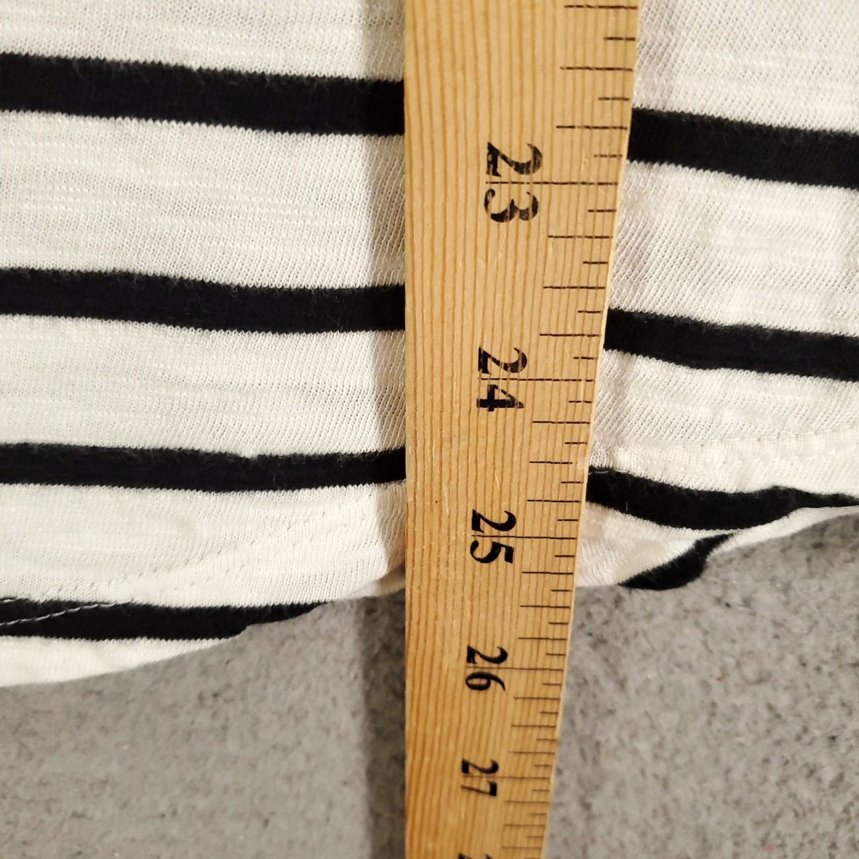 Vintage Chicos Blouse Womens Medium Black White Striped Stretchy Lightweight Tee Shirt Size M / US 6-8 / IT 42-44 - 3 Thumbnail