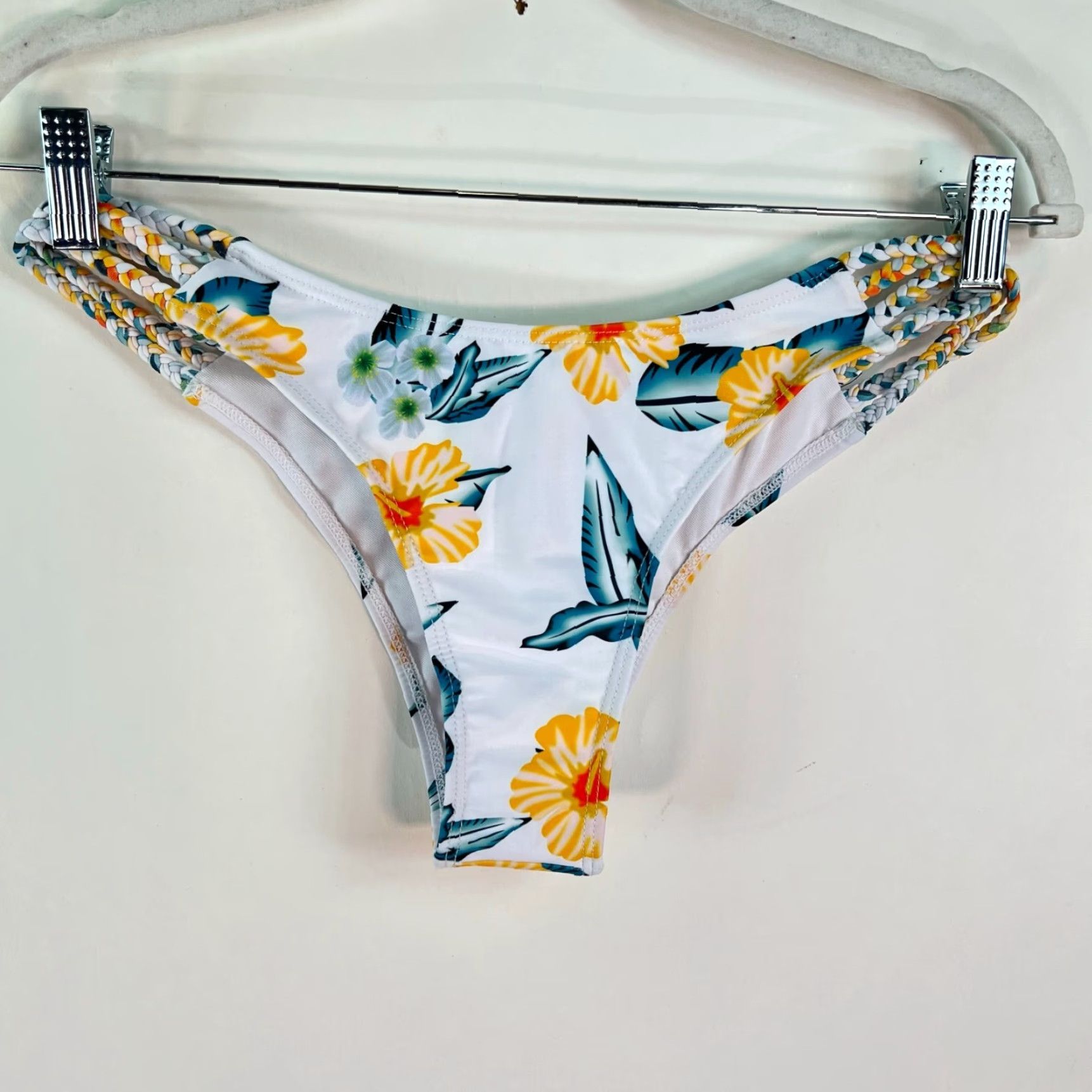ZAFUL Zaful Bikini Womens Size 8 2 Piece Floral Multicolor Yellow White Plunge Stretch Pattern Spotted Cheeky Swimsuit Adult Womens Size ONE SIZE - 6 Thumbnail