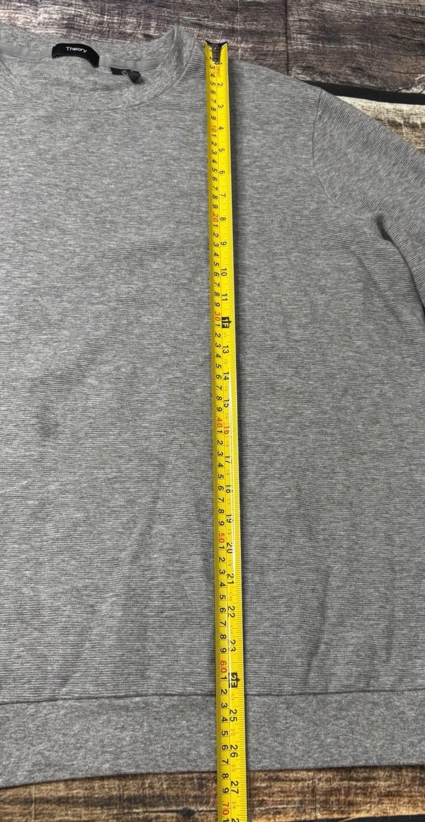 Theory Theory Sweater Mens 2XL Long Sleeve Cotton Stretch Gray Size US XXL / EU 58 / 5 - 9 Thumbnail