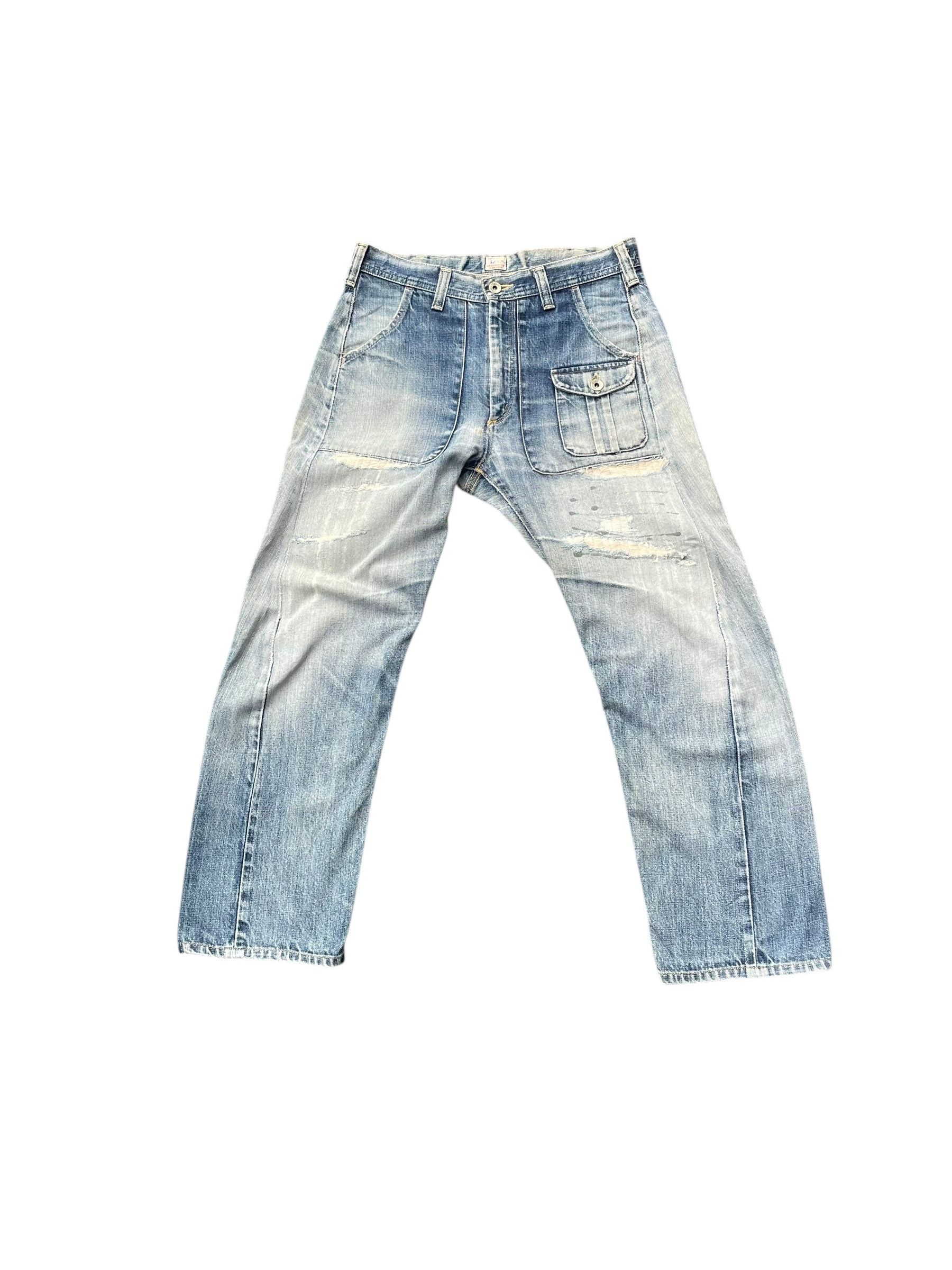 Lee Vintage Lee Union Made Japan Distresed Denim Size US 31 - 1 Thumbnail