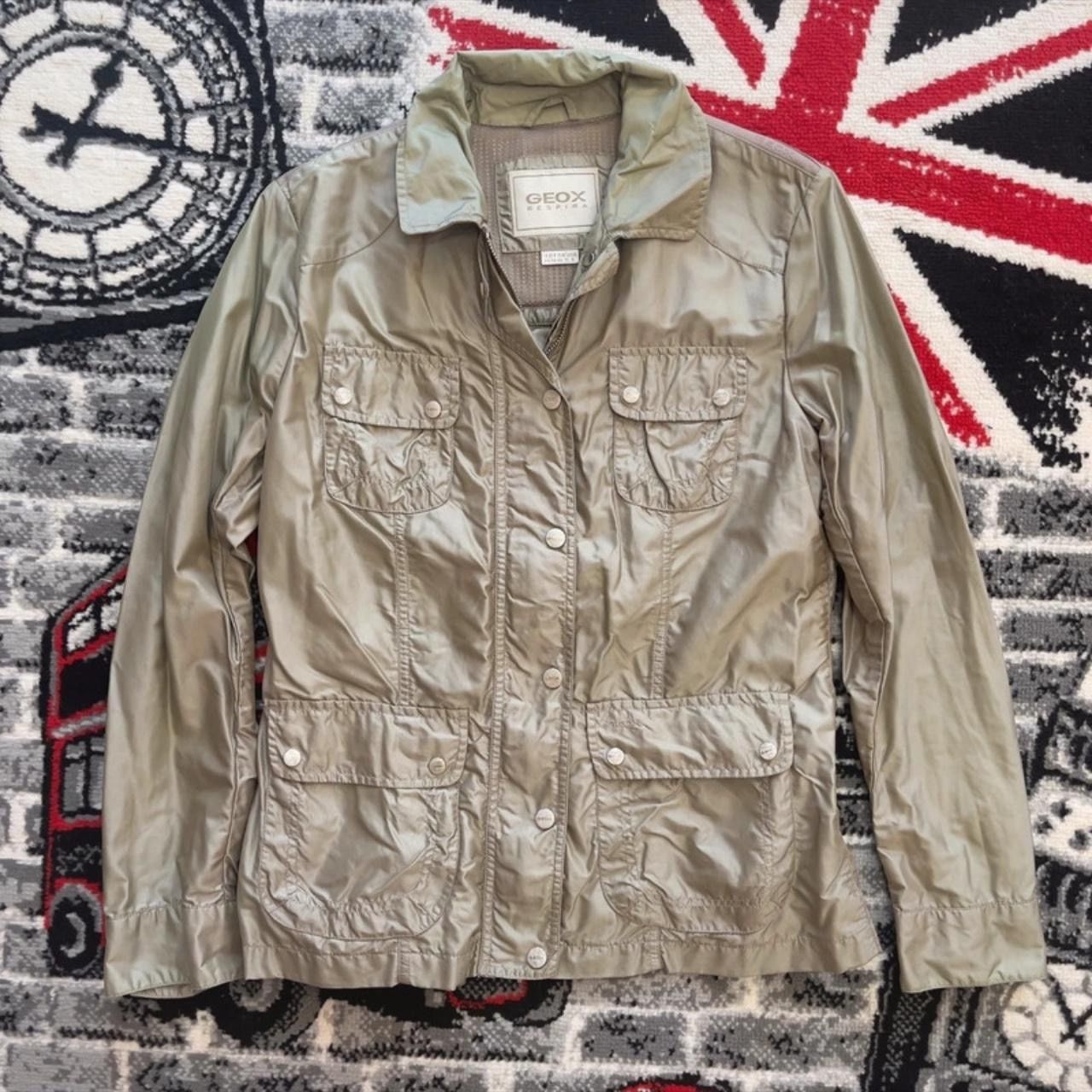 Geox Geox Respira Khaki Light Full Zip Snap Button Jacket Womens Size M / US 6-8 / IT 42-44 - 8 Thumbnail