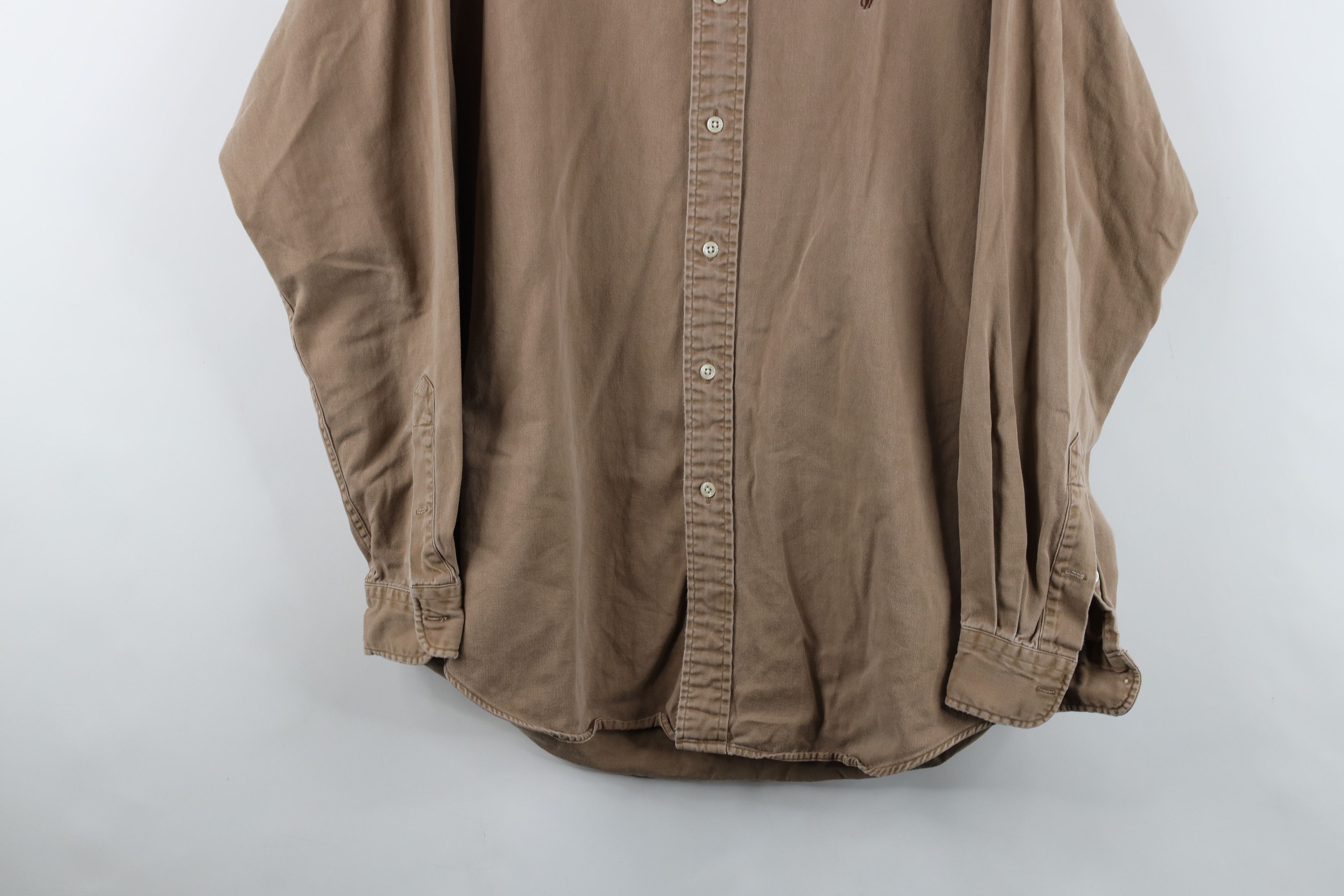 Ralph Lauren Vintage 90s Ralph Lauren Collared Button Down Shirt Brown Size US M / EU 48-50 / 2 - 3 Thumbnail