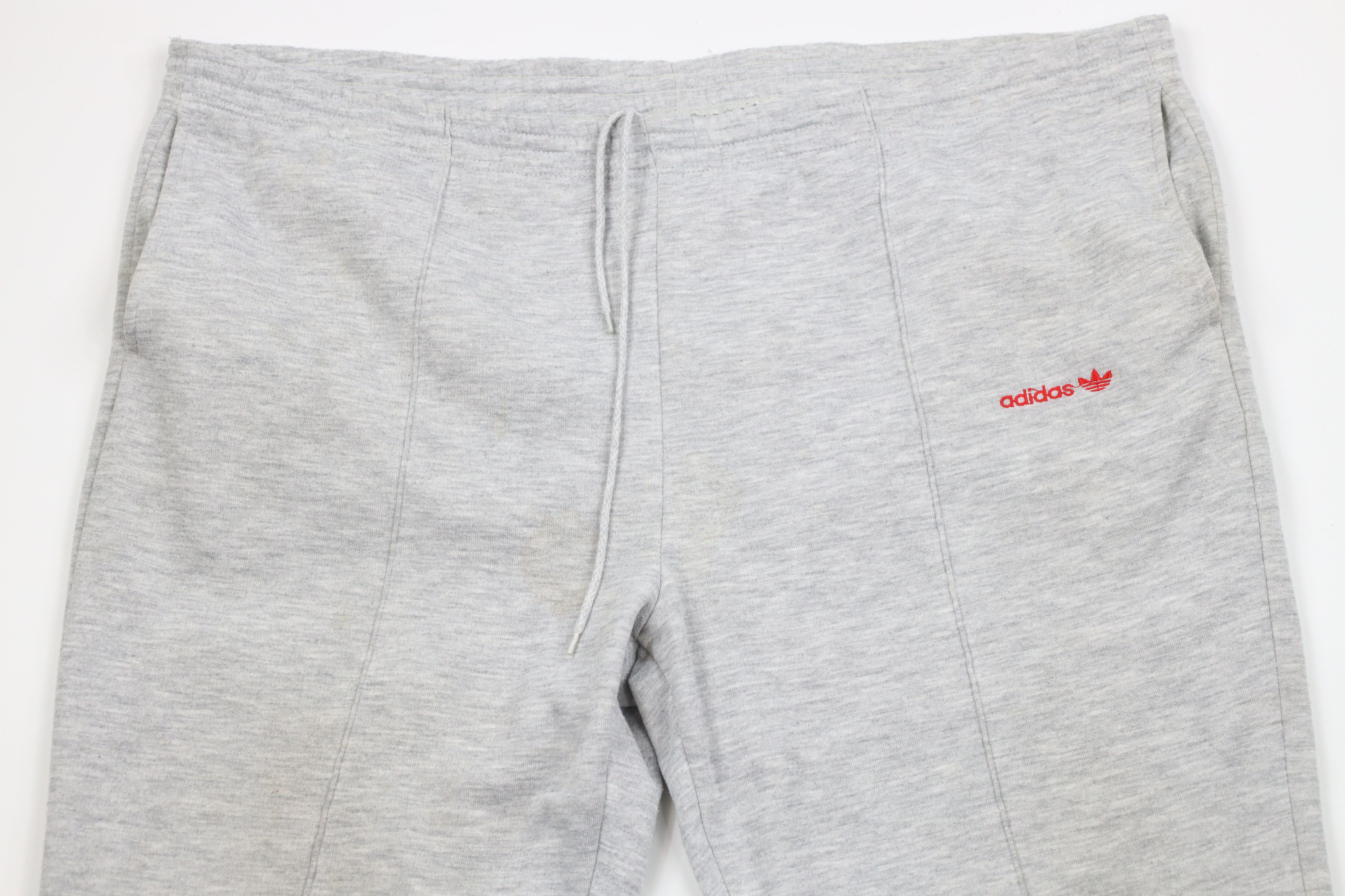 Adidas × Vintage Vintage 80s 90s Adidas Spell Out Wide Leg Sweatpants Gray Size US 40 / EU 56 - 2 Thumbnail