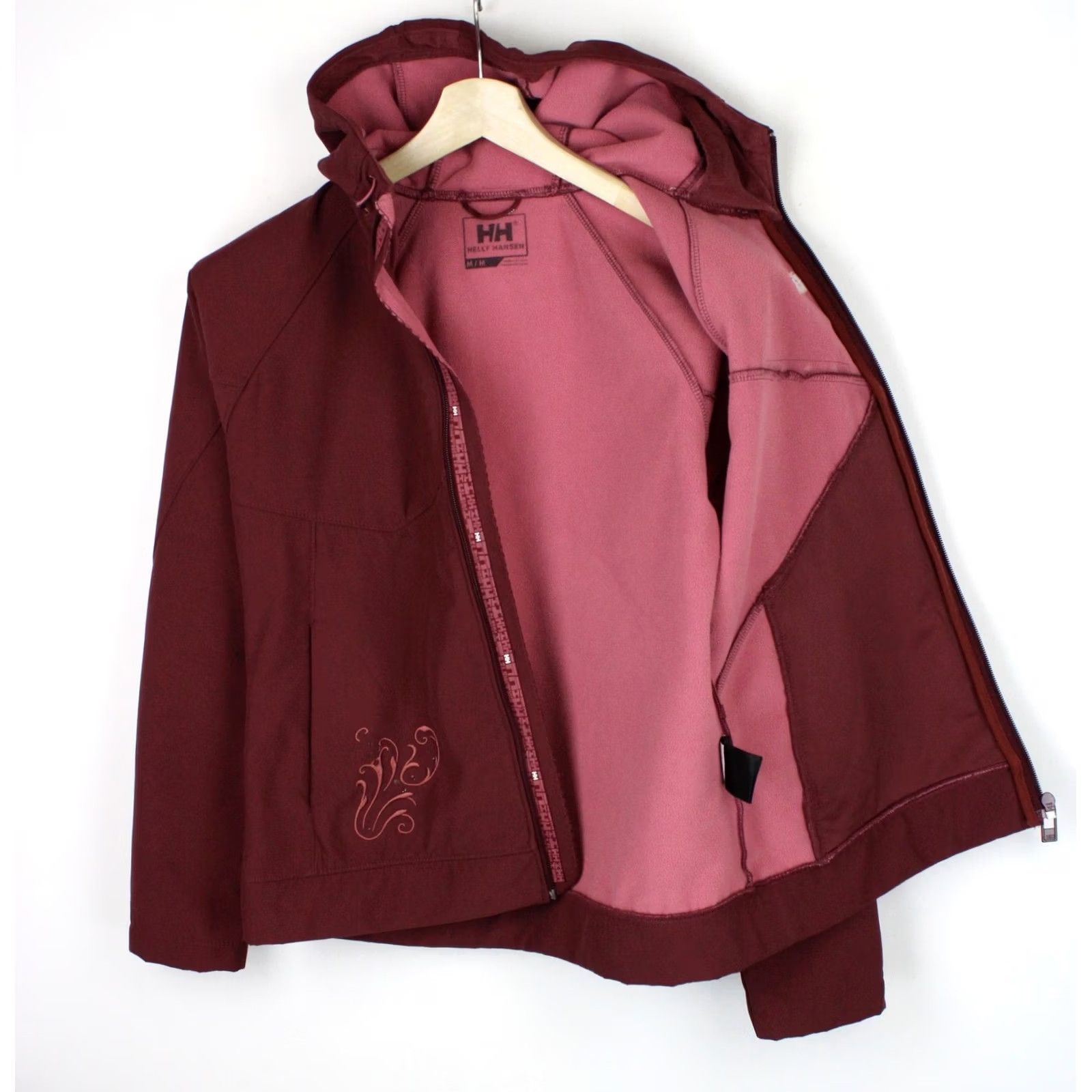Helly Hansen HELly Hansen Jacket Women's MEDIUM Lightweight Hooded Full Zip Burgundy Jacket Size M / US 6-8 / IT 42-44 - 5 Thumbnail