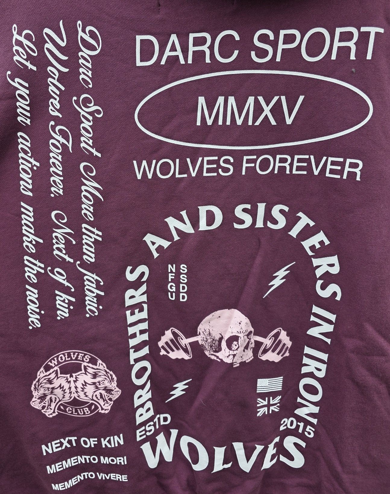 Darc Sport 🔥⚠️SAMPLE⚠️🔥#765/1000 Darc Sport Burgundy Hoodie FW2022 Size US L / EU 52-54 / 3 - 3 Thumbnail