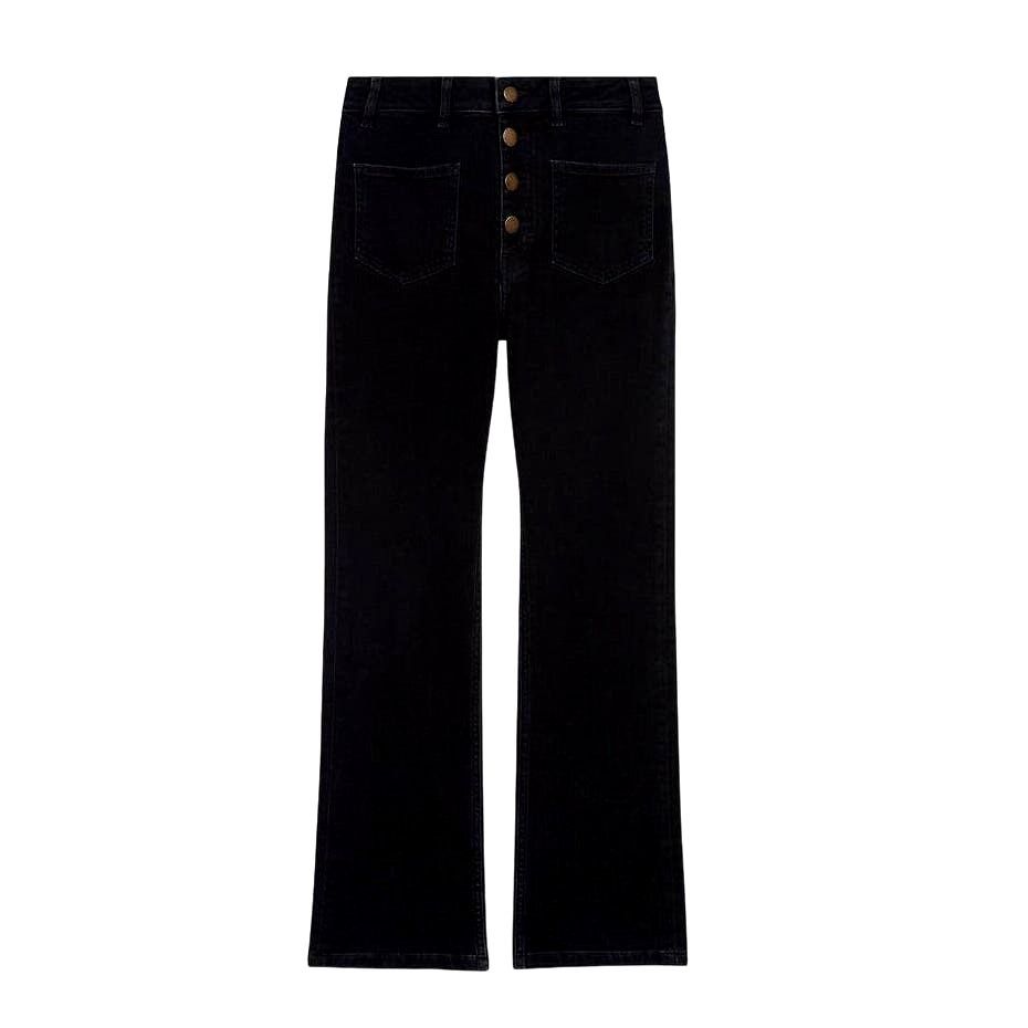 Maje MAJE Passion Double Pocket Black Jeans Cropped | Size 28 Size 28" / US 6 / IT 42 - 1 Thumbnail