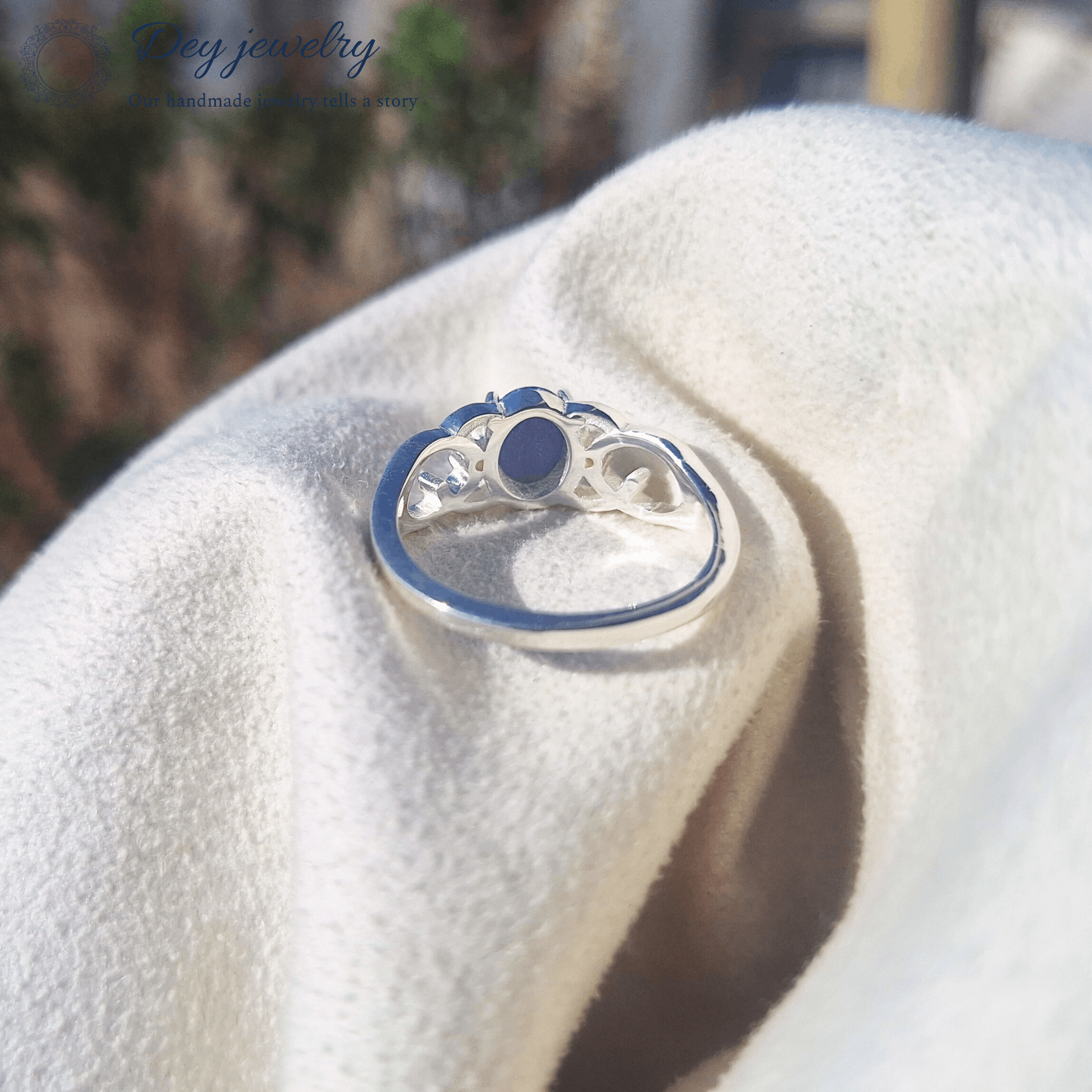 Other Star Blue Sapphire Ring 925 Sterling Silver For Anniversary Size ONE SIZE - 6 Thumbnail