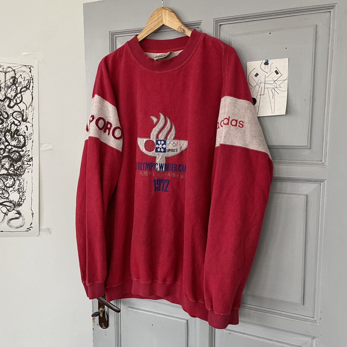 Japanese Brand Vintage ADIDAS Sapporo 1972 Olympic Games Japan Sweatshirt Size US XL / EU 56 / 4 - 1 Thumbnail