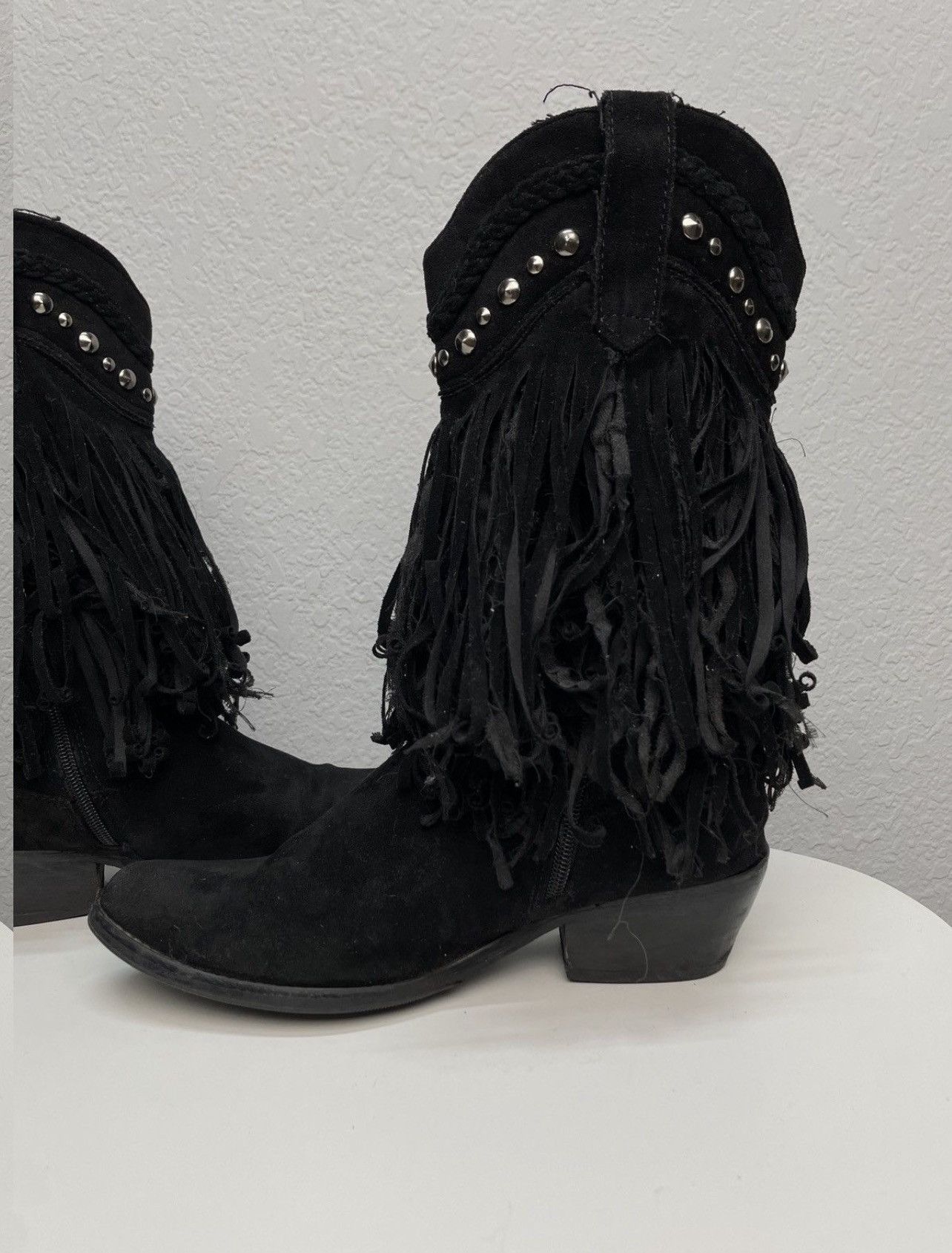 If Six Was Nine Vintage Italian AS 98 Rick Owens Style Leather Biker Boots Size US 8 / IT 38 - 7 Thumbnail