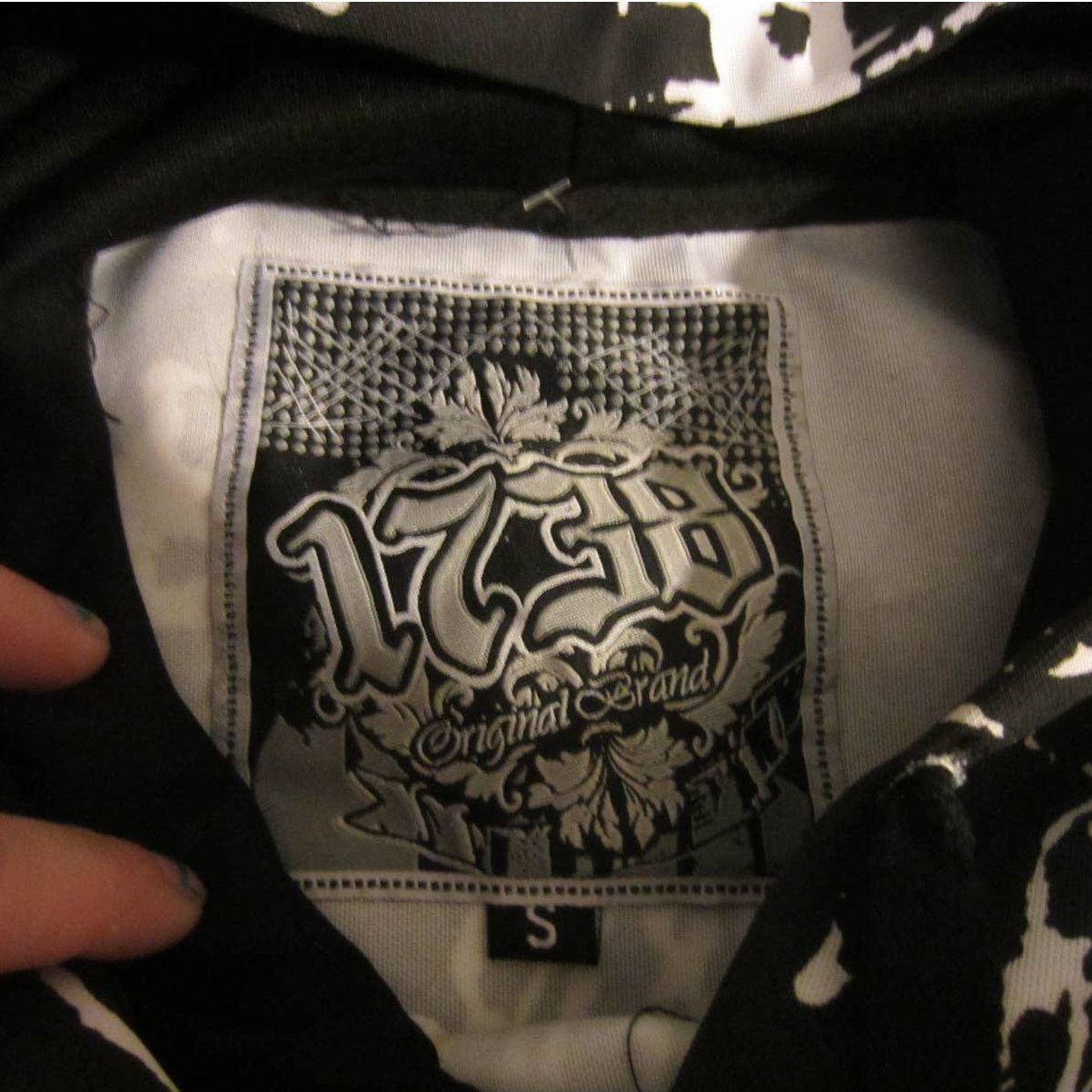 Other 1738 Original Brand Hoodie Tee Black White Splatter Print S Size US S / EU 44-46 / 1 - 5 Thumbnail
