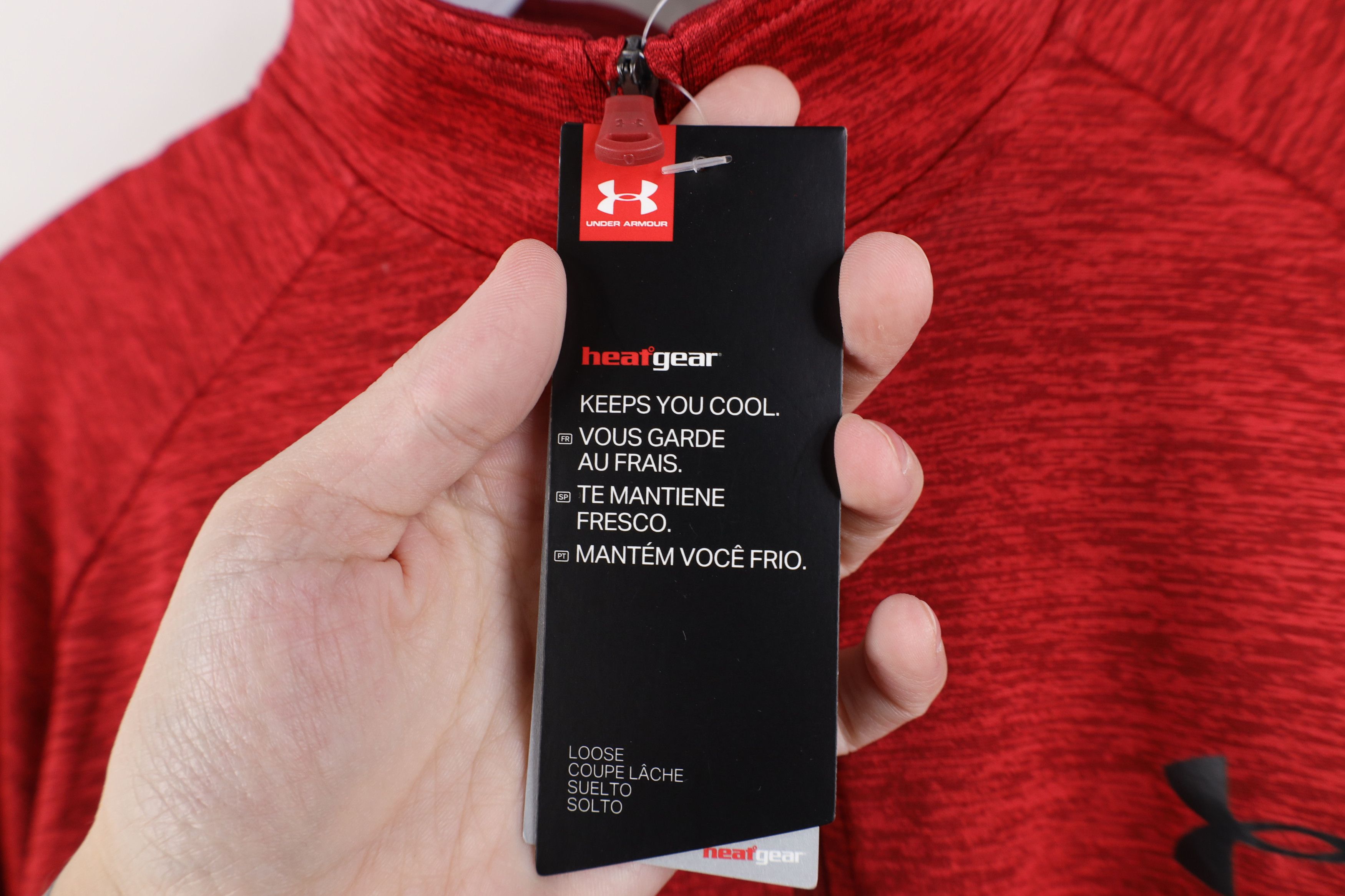 Under Armour New Under Armour Half Zip Pullover Jacket Top Heather Red Size US M / EU 48-50 / 2 - 6 Thumbnail