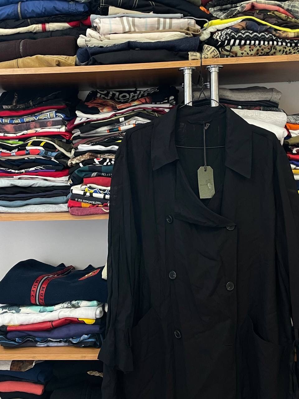 Allsaints Allsaints Avant Garde Basic Total Black Bria Trench Coat Size L / US 10 / IT 46 - 3 Thumbnail