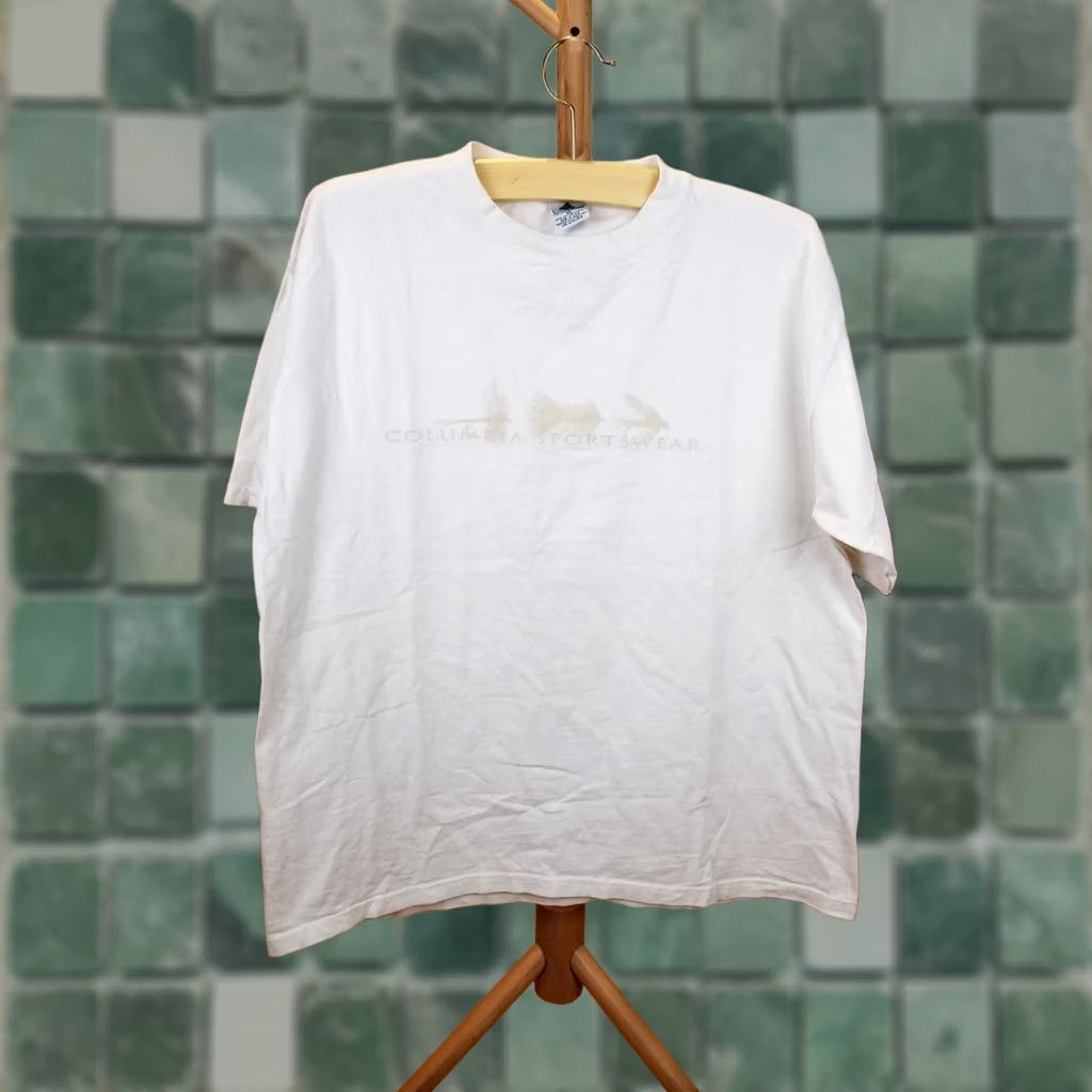 Vintage VINTAGE COLUMBIA SPORTSWEAR WHITE 100% HEAVY COTTON T-SHIRT SZ XLARGE Men T-Shirt White 90s Retro Columbia Sportswear Shirts Size US XL / EU 56 / 4 - 1 Thumbnail