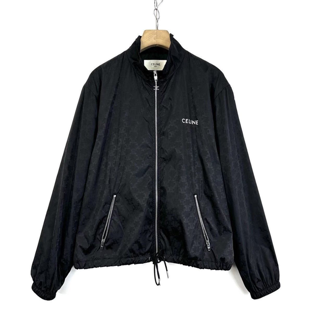 Celine Black Zip-Front Bomber Jacket Size US L / EU 52-54 / 3 - 1 Thumbnail