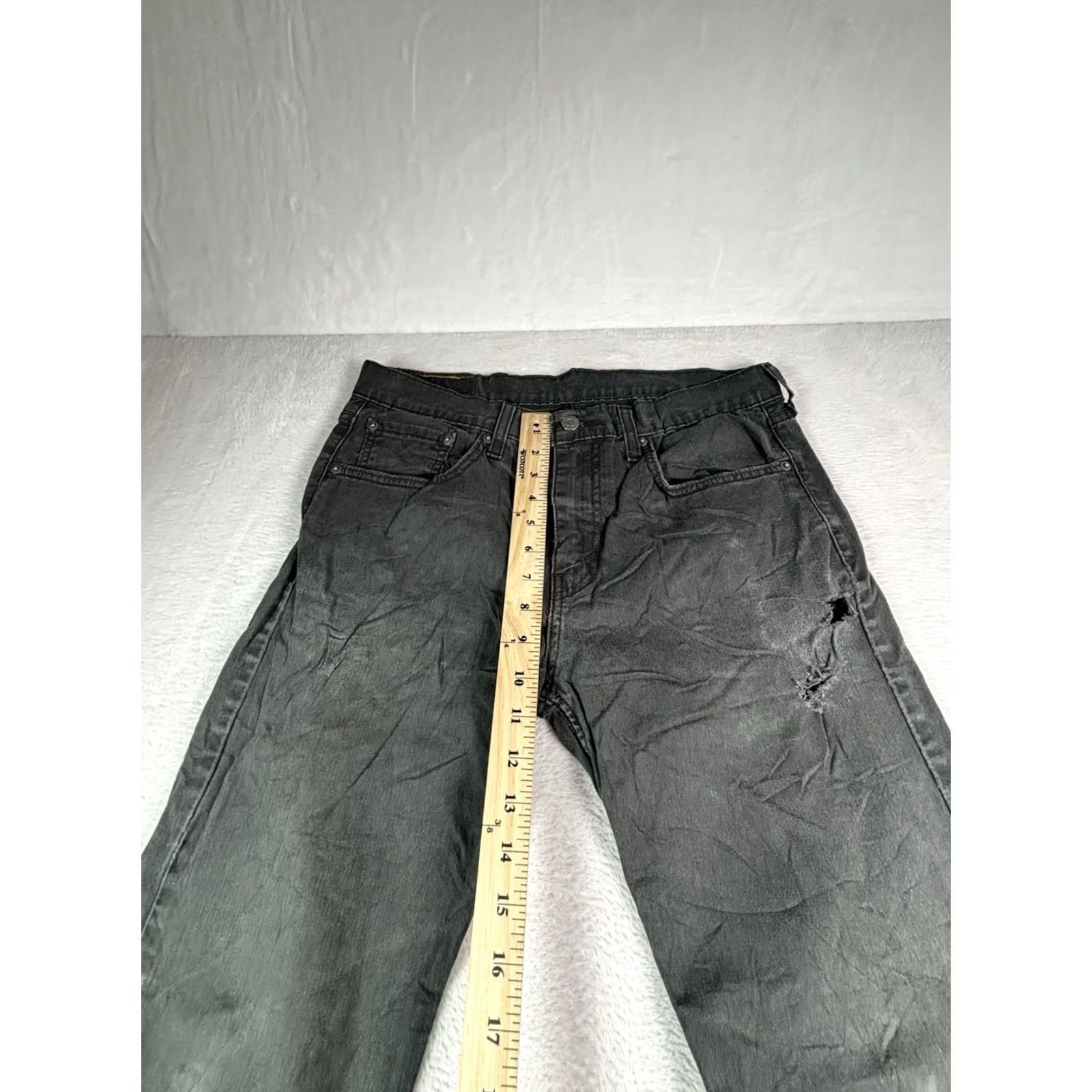 Levi's VINTAGE Levis 502 Jeans Mens Gray 32x32 Regular Straight Levi's 5-Pocket Denim Cotton Elastane Zip Closure Mens Jeans Regular Fit 32 in Inseam Size US 32 / EU 48 - 3 Thumbnail