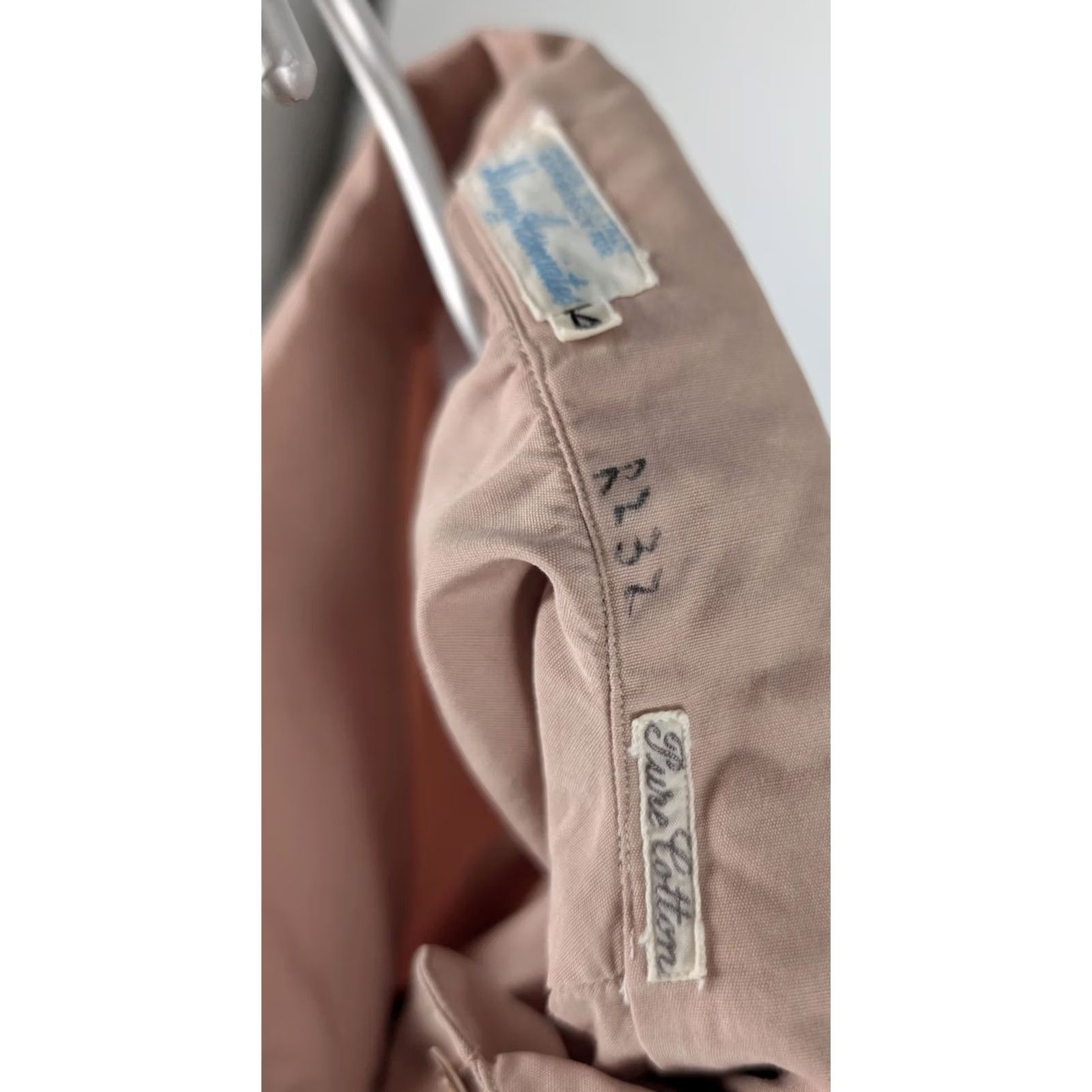 Vintage VINTAGE Macy Associates Blouse Shirt Pink Pure Cotton Peter Pan Collar 50s 1950s Macy's United States Women Mens Girls Boys 16 XS-XL Size XXL / US 16-18 / IT 52-54 - 4 Thumbnail