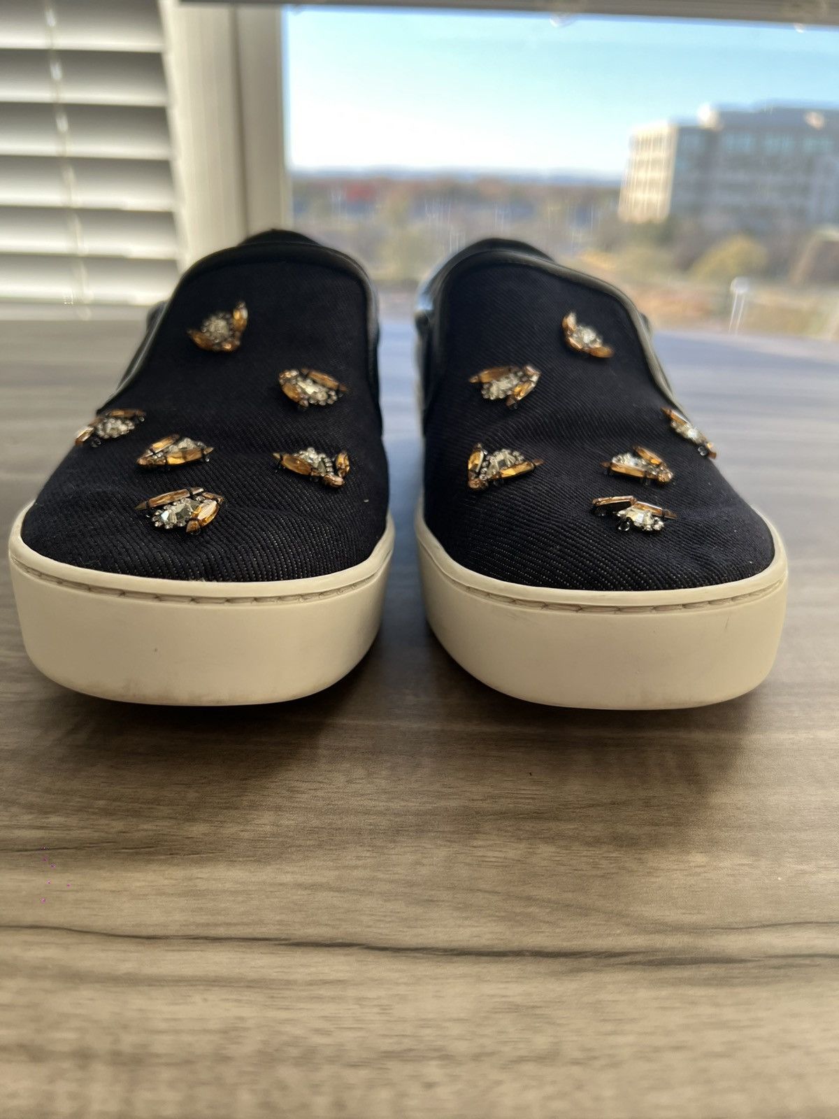 Dior Christian Dior Navy Denim Leather Bee Slip-On Size 8 Women’s Size US 8 / IT 38 - 5 Thumbnail