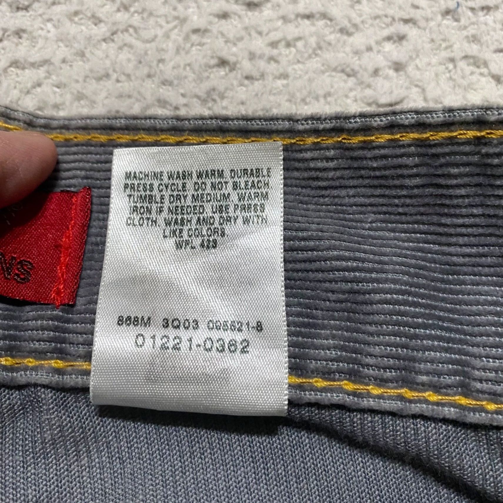 Levi's Levi's Womens XS Skirt Gray Corduroy Western Type 1 Straight Pencil Size 26" / US 2 / IT 38 - 7 Thumbnail
