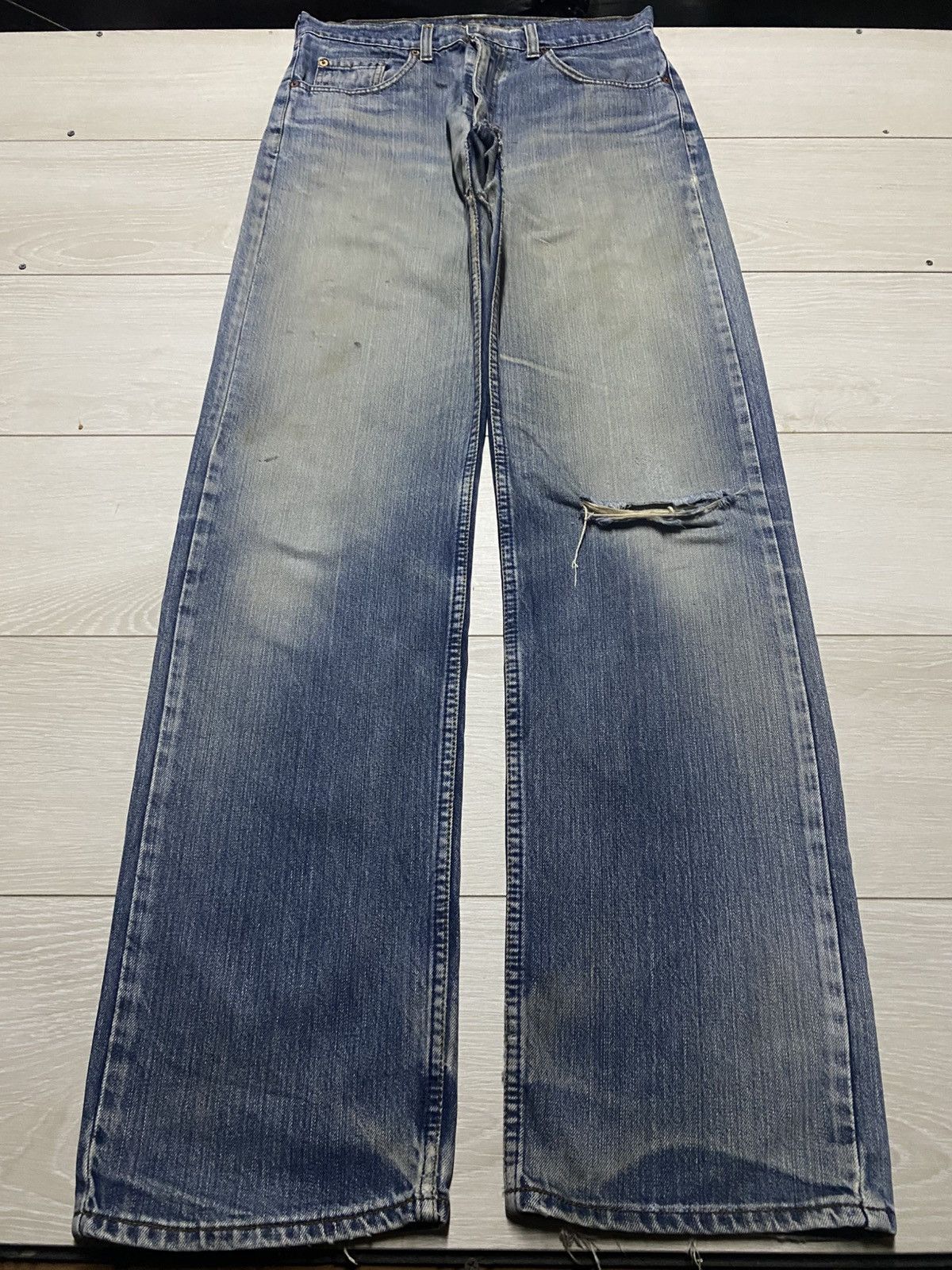 Levi's Vintage Levis 512 Faded Wash Distressed Baggy Jeans Size US 31 - 1 Thumbnail