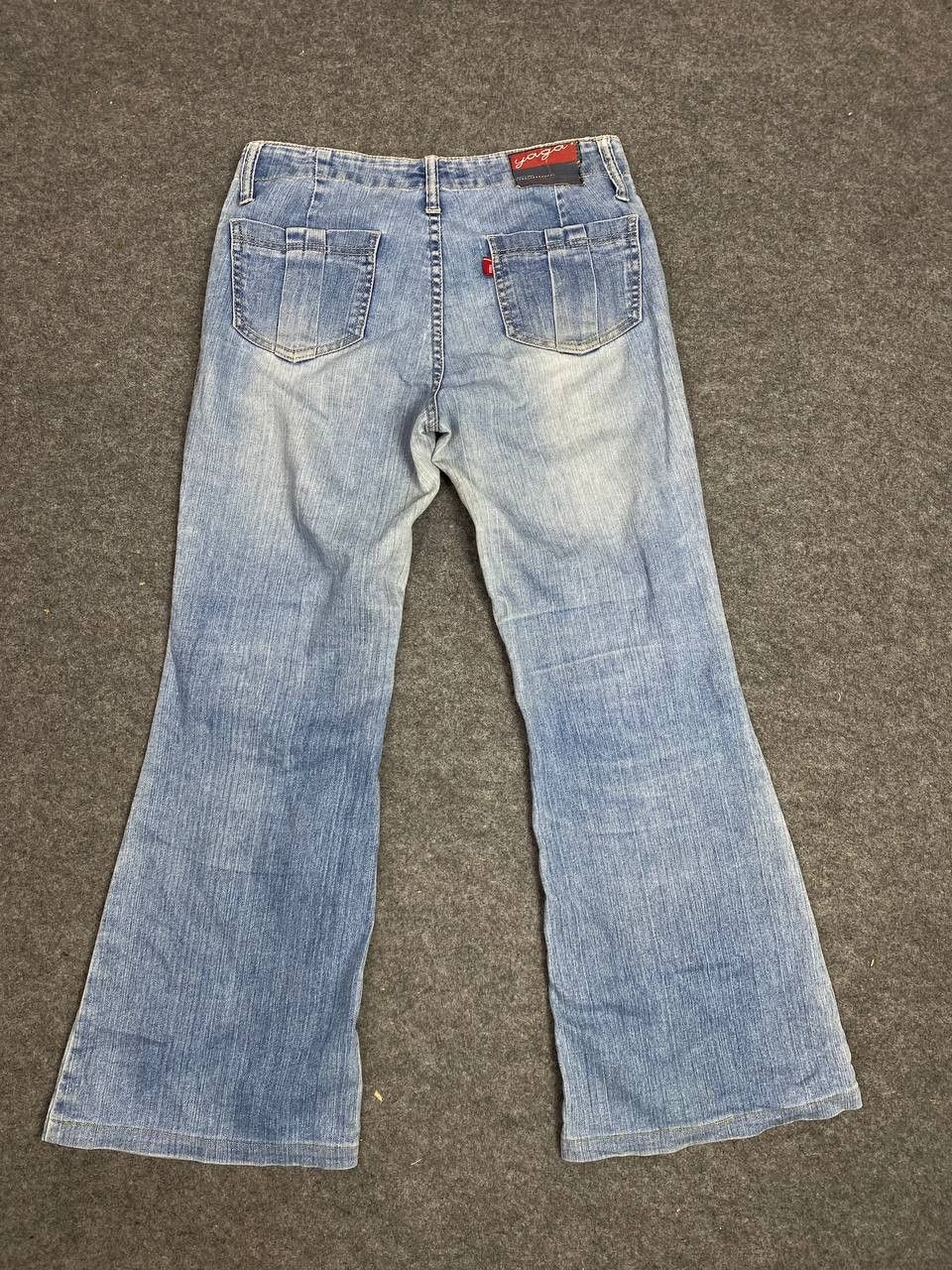 Japanese Brand vintage japanese brands bootcut flare distressed denim Size 33" - 1 Thumbnail
